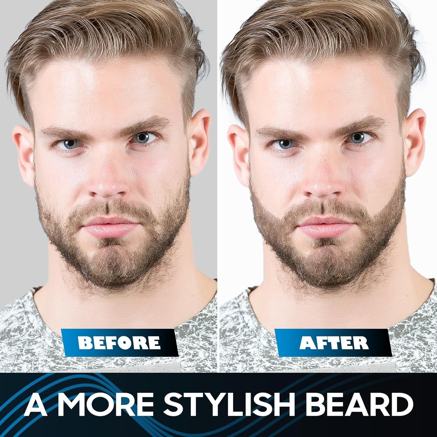 Men Beard Filling Pen Hair Grower Waterproof Filler Moustache Eyebrow Brush Tool