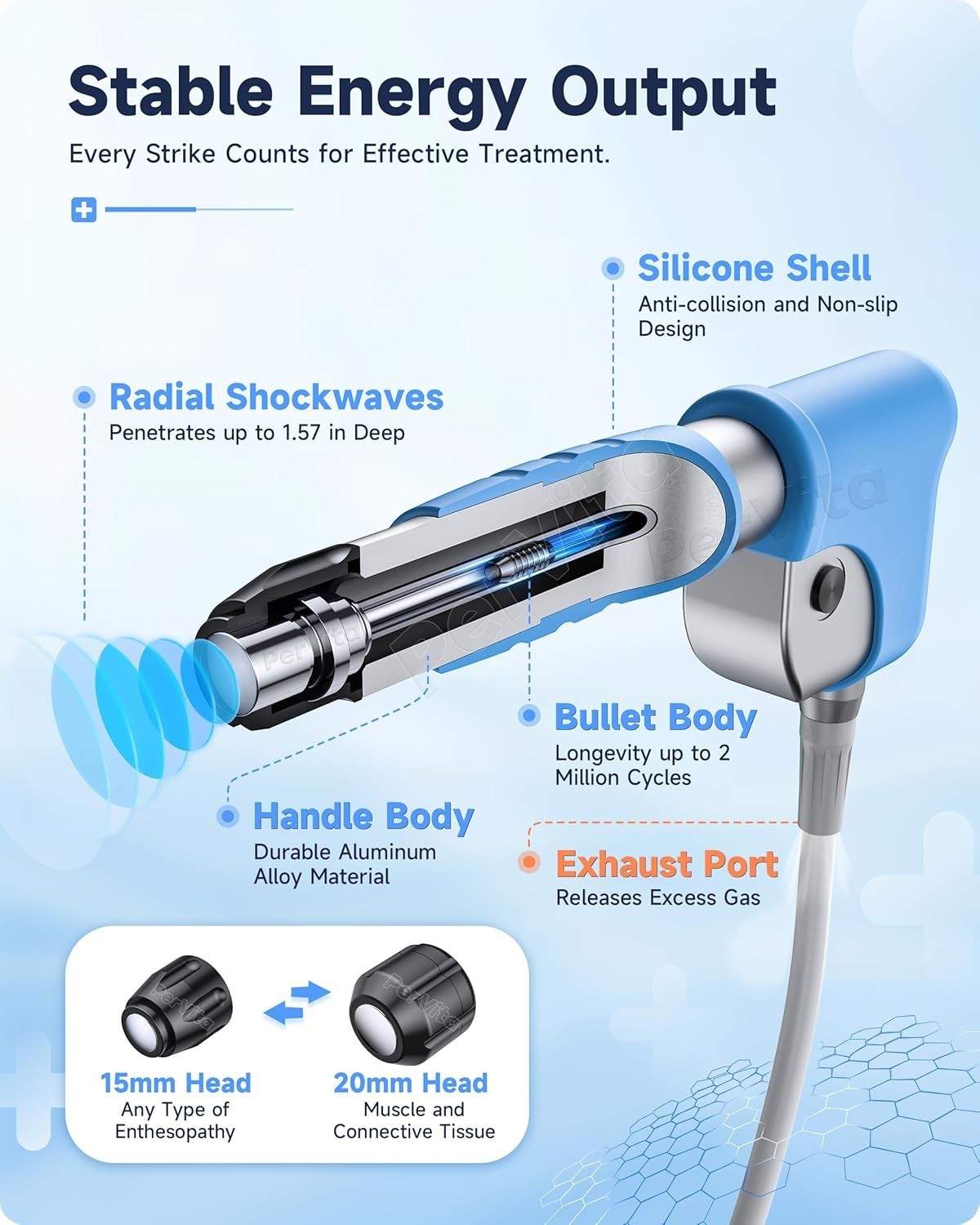 PerVita Medical Skockwave Therapy Machine ESWT Joint and Muscle Pain