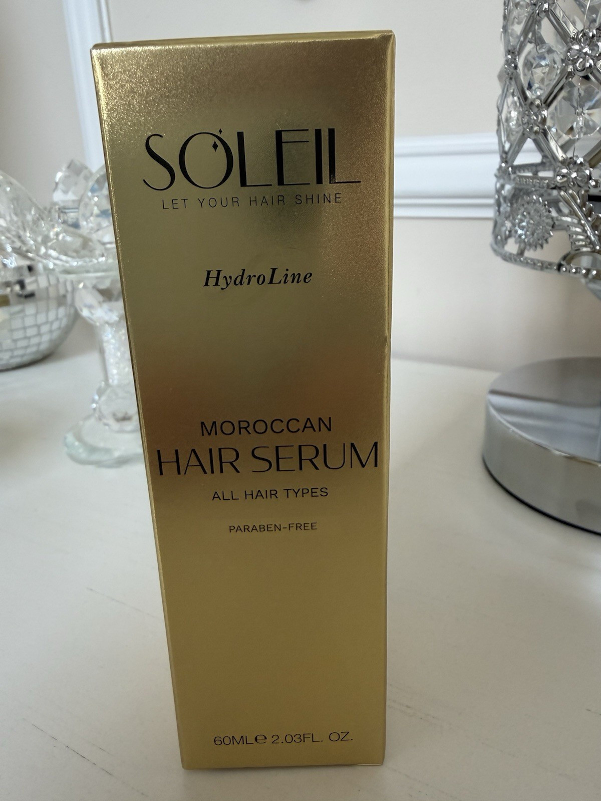 SOLEIL HydroLine Moroccan Hair Serum Argan Oil Paraben-Free 2.03 fl oz L80Mse —