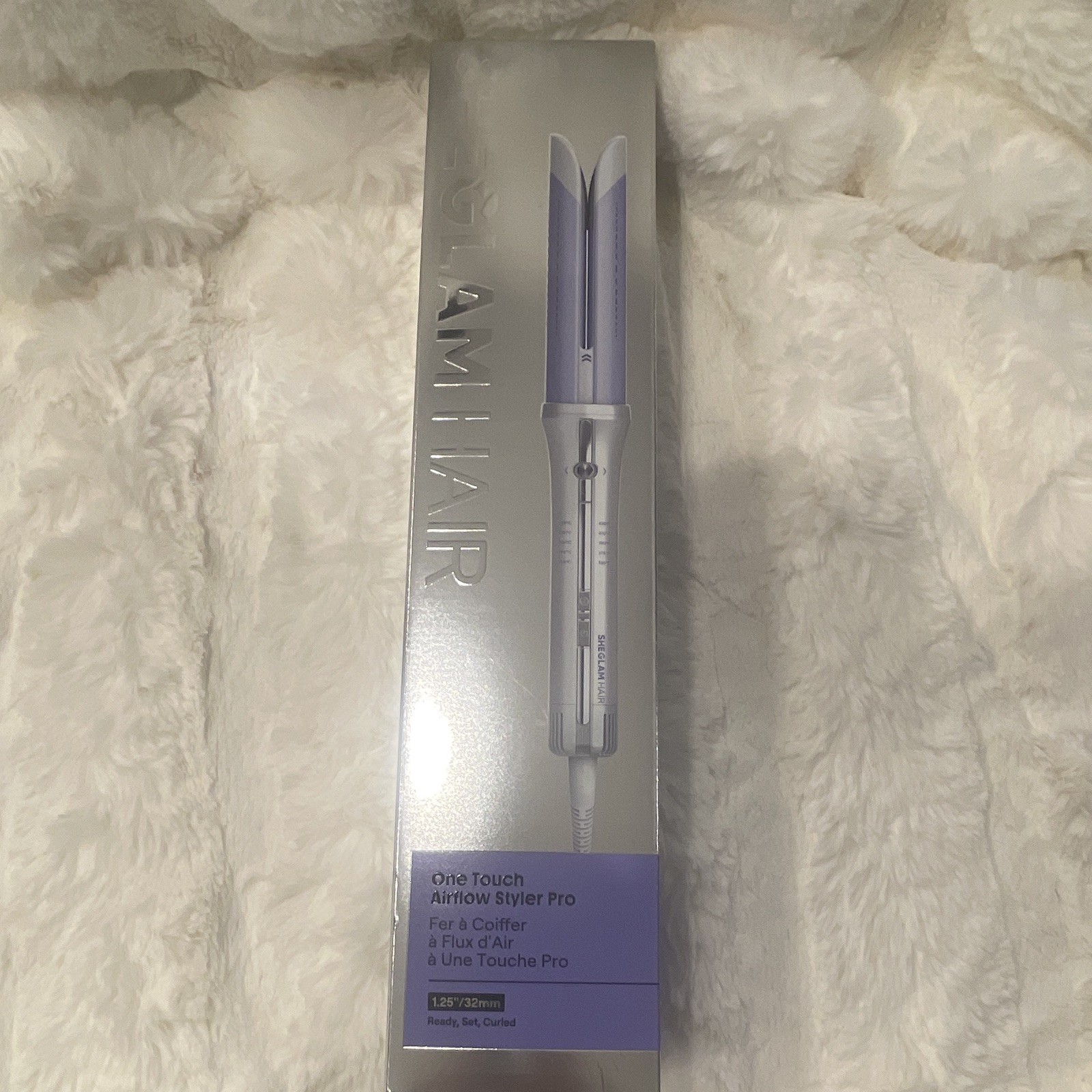 SHEGLAM One Touch Airflow Styler Pro 1.25in/32mm Ceramic 410°F Purple/Silver