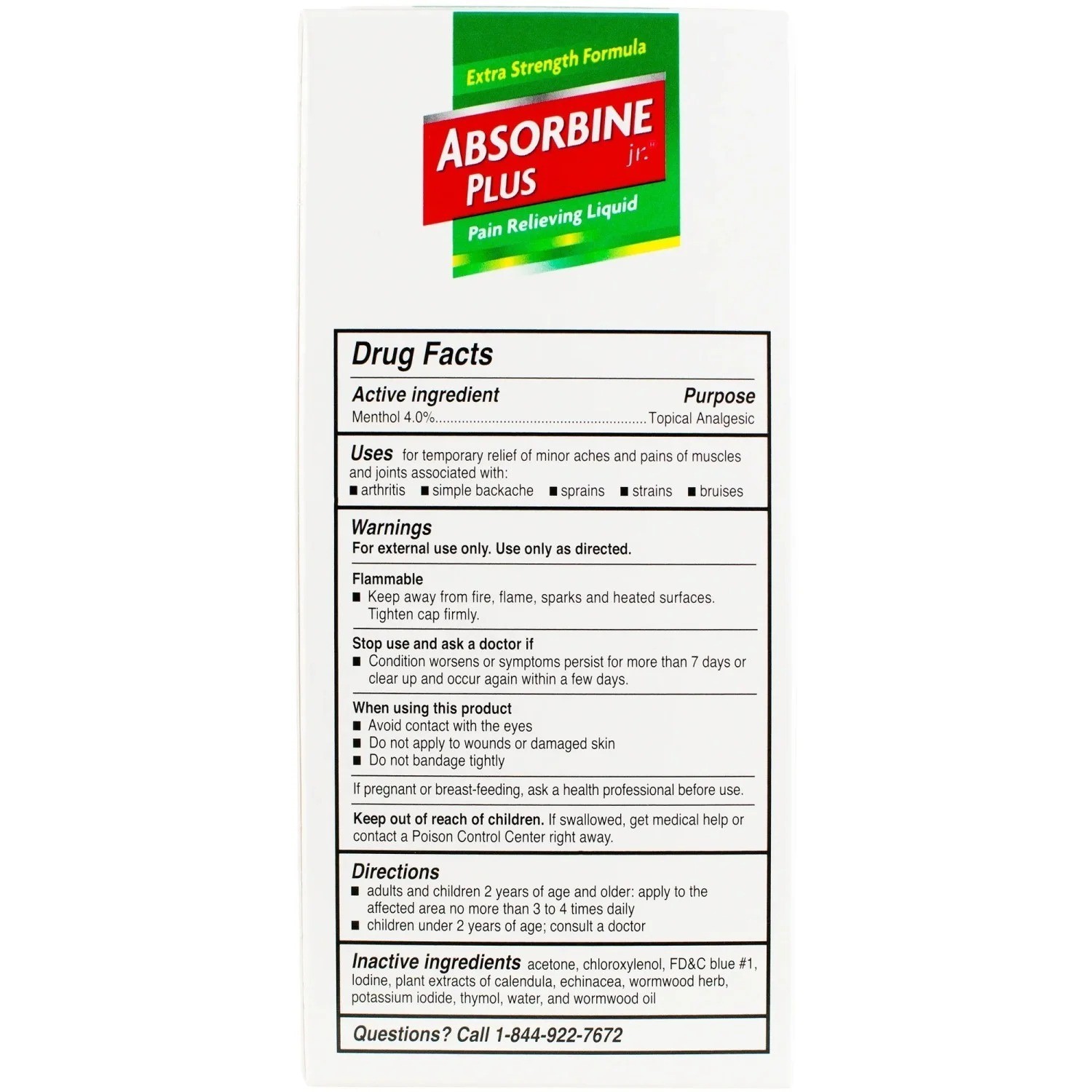Absorbine Jr. Extra Strength Pain Relieving Liquid, Liquid Pain Reliever, Pain R
