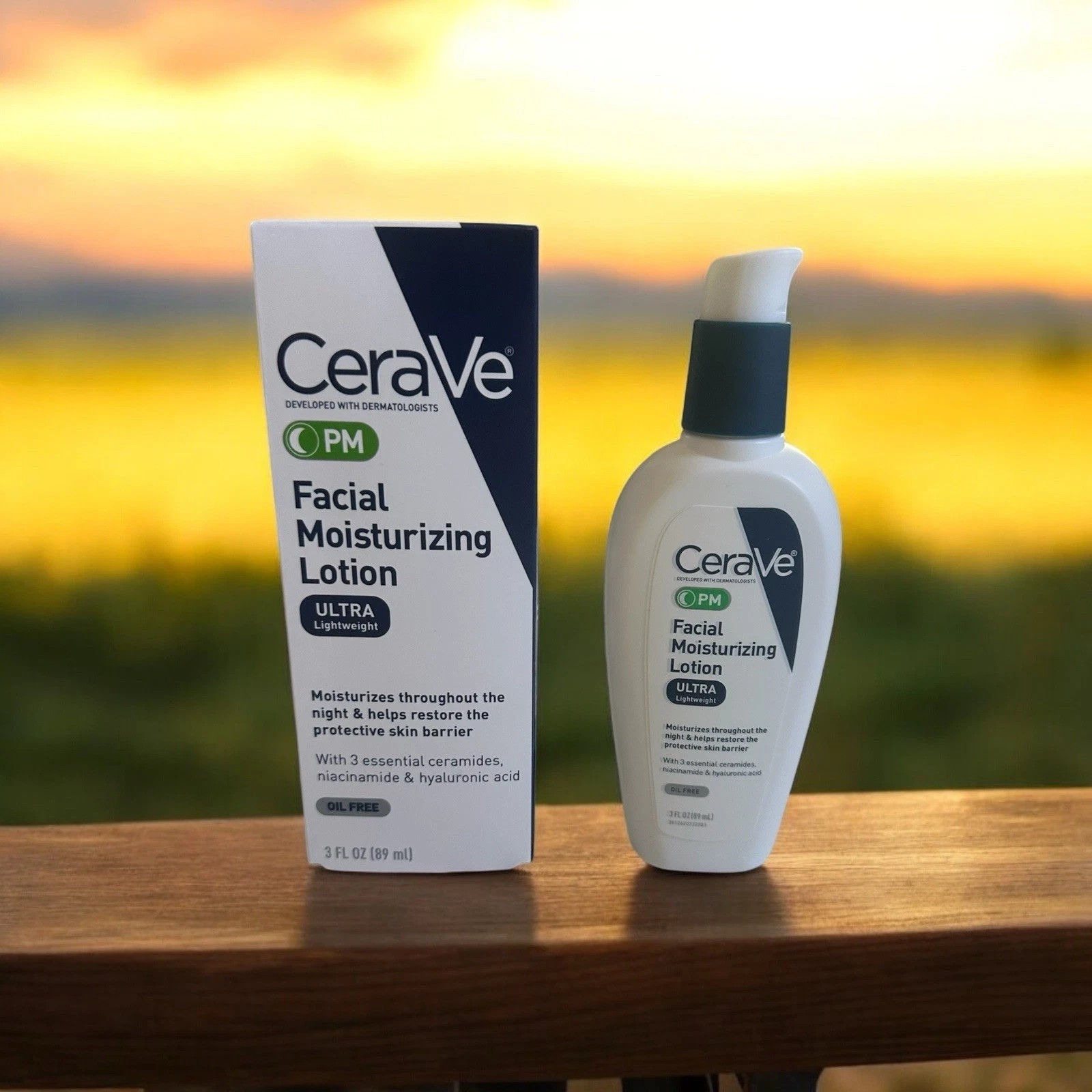 2 pack CeraVe PM Facial Moisturizing Lotion, Night Cream Oil-Free 3 Ounce