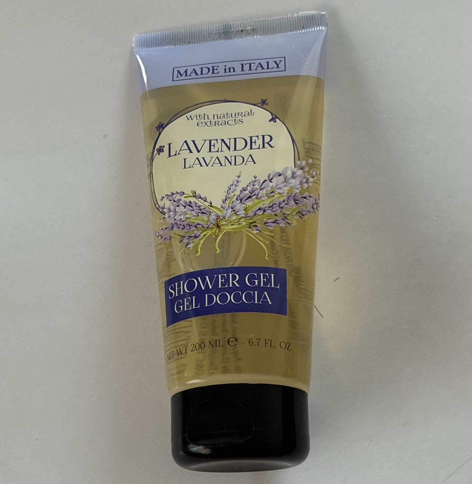 Lavender Shower Gel 6.7 fl oz Paraben-Free with Lavender Extract Made in Italy