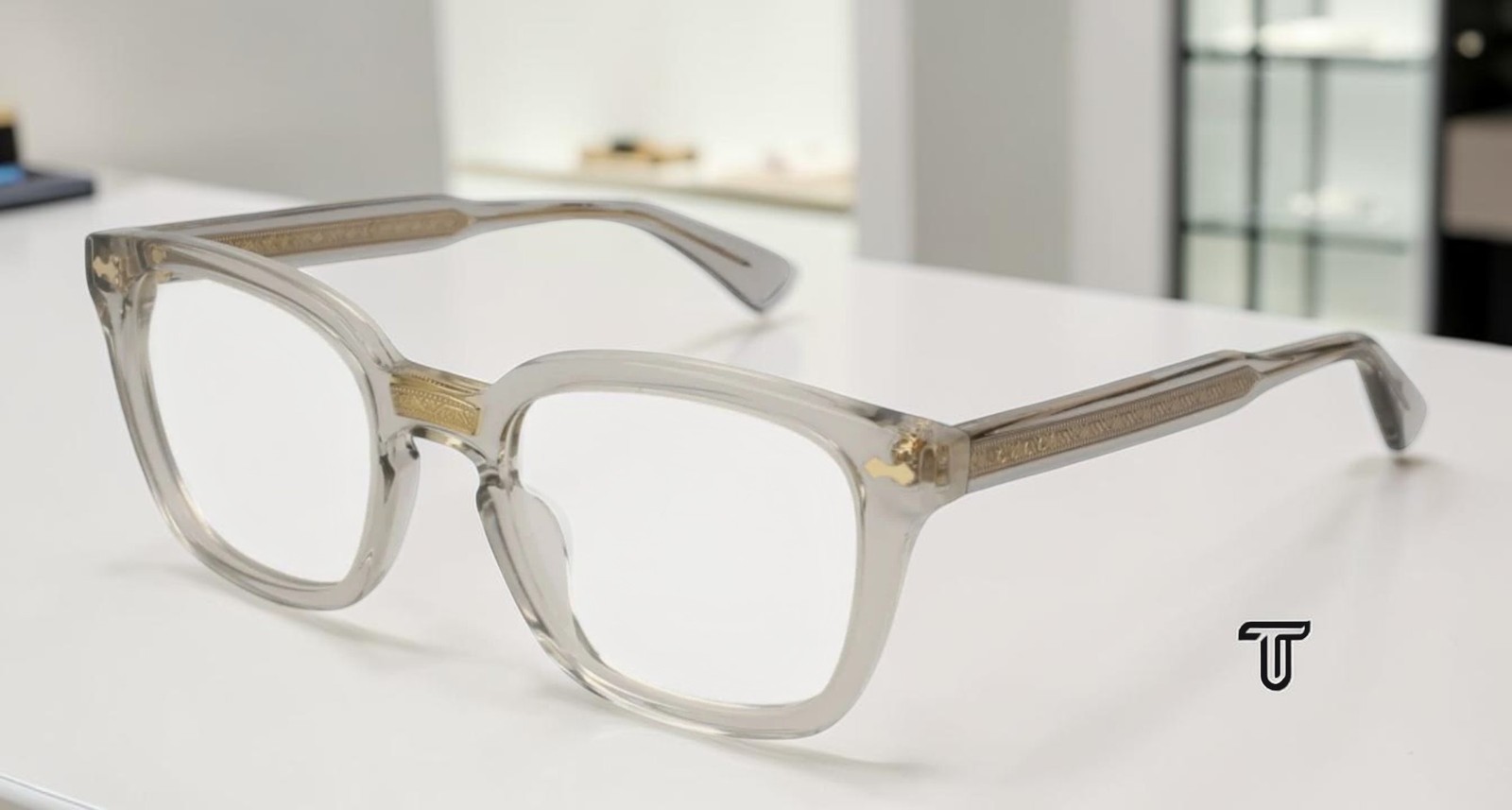 GUCCI GG0184O 005 Rectangular Square Grey Demo Lens 50 mm Unisex Eyeglasses
