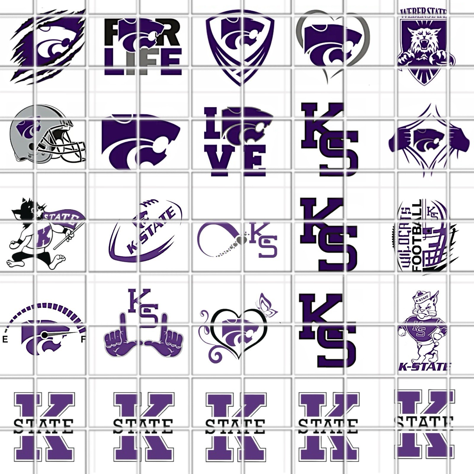 Kansas State Wildcats Waterslide Nail Art Decals Set Of 50 Instructions Bonus