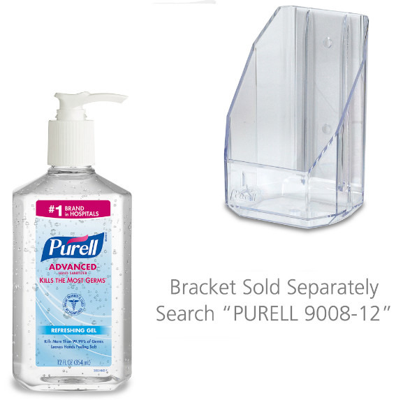 PURELL 3659-12 Advanced Hand Sanitizer Refreshing Gel 12 oz Pump Bottle 12 Pack