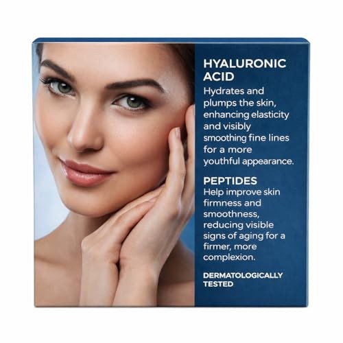 • HYALURONIC ACID with PEPTIDES • Anti-aging • Brightening Day Cream • Face &
