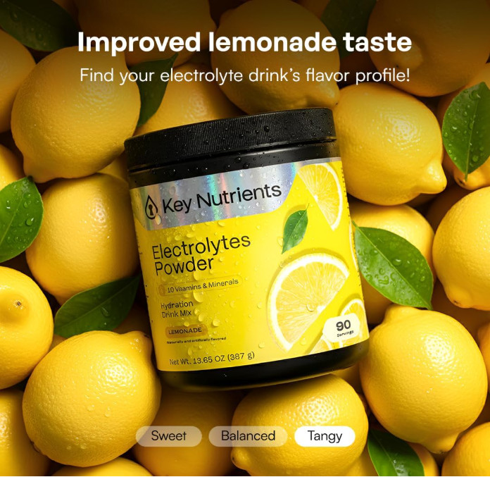 Key Nutrients Multivitamin Electrolyte Powder, Lemonade, 90 Servings