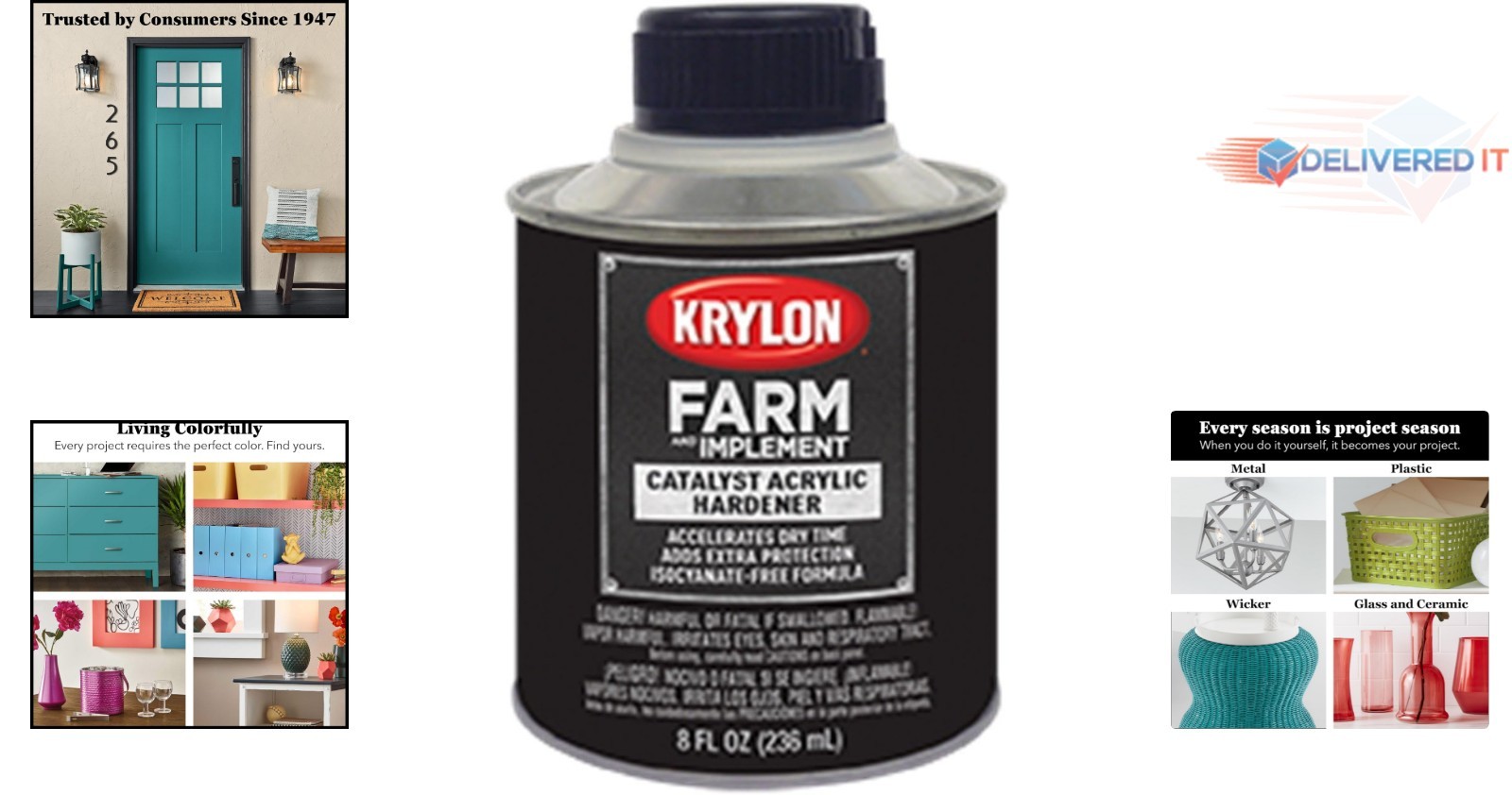 Acrylic Hardener 8 oz Rust Resistant Aerosol For Wood Metal Outdoors
