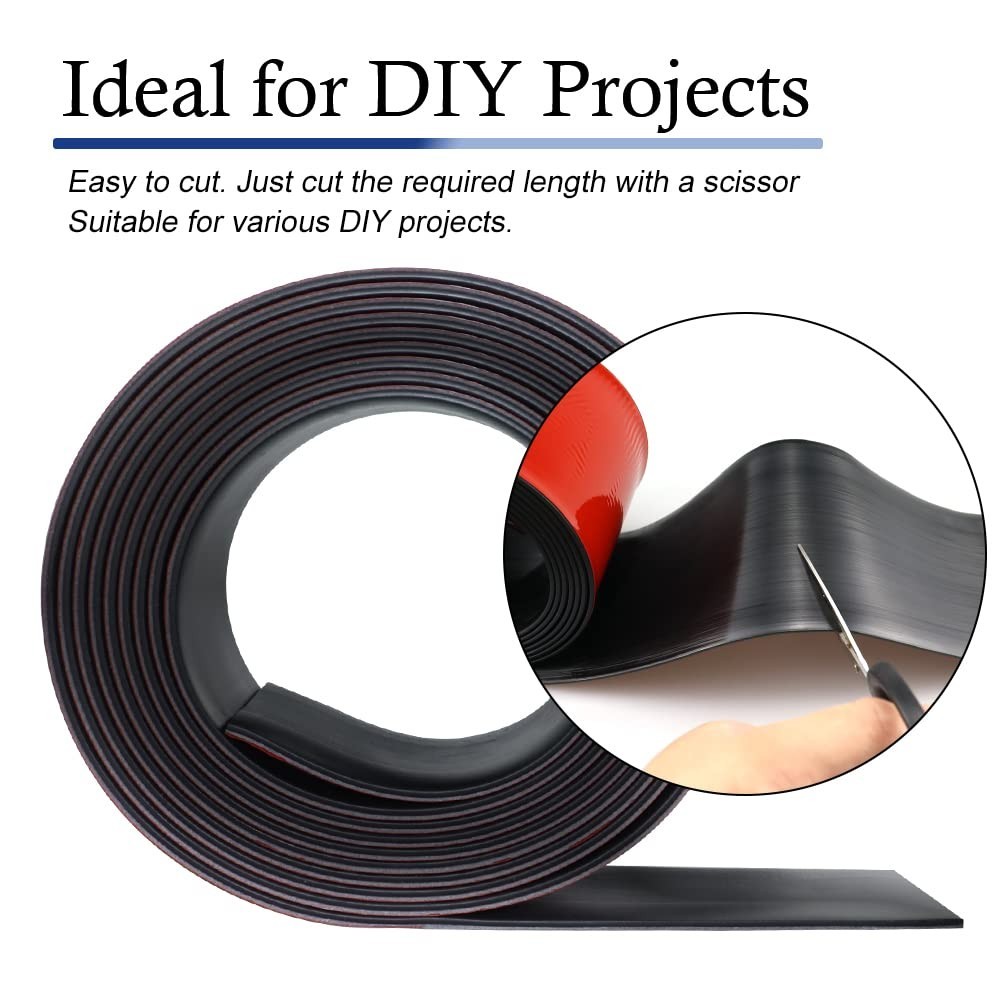 Tear-Resistant 10′ Neoprene Rubber Sheet with Adhesive Backing for DIY Crafting