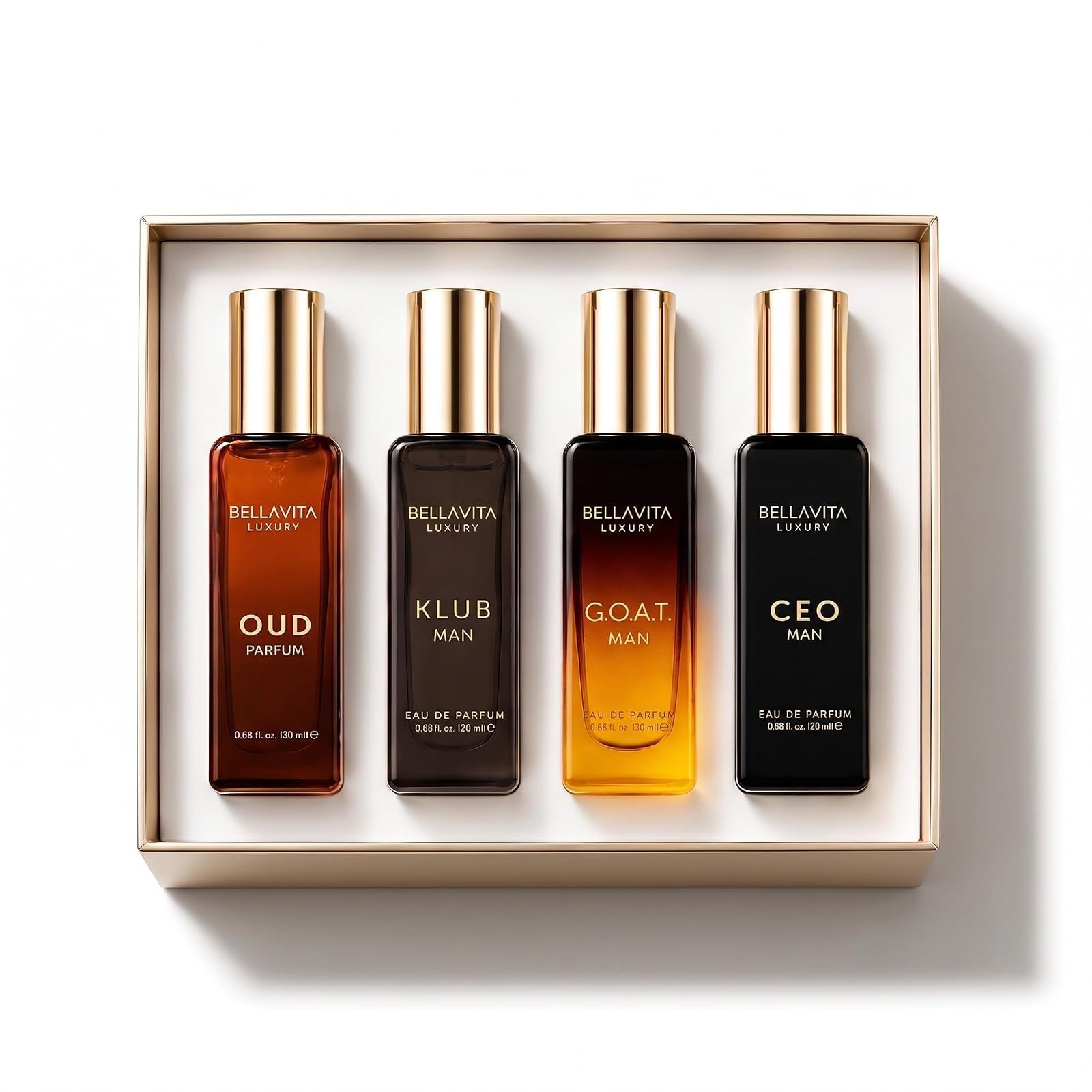 Bella Vita Luxury Men’s Perfume Gift Set | 4 x 20ml | Long Lasting