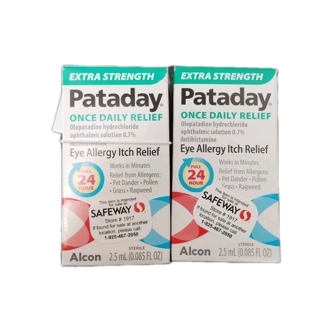 Pataday Eye Allergy Itch Relief EXTRA STRENGTH 0.085 FL Oz 2.5 mL 3/27- 2 Pack