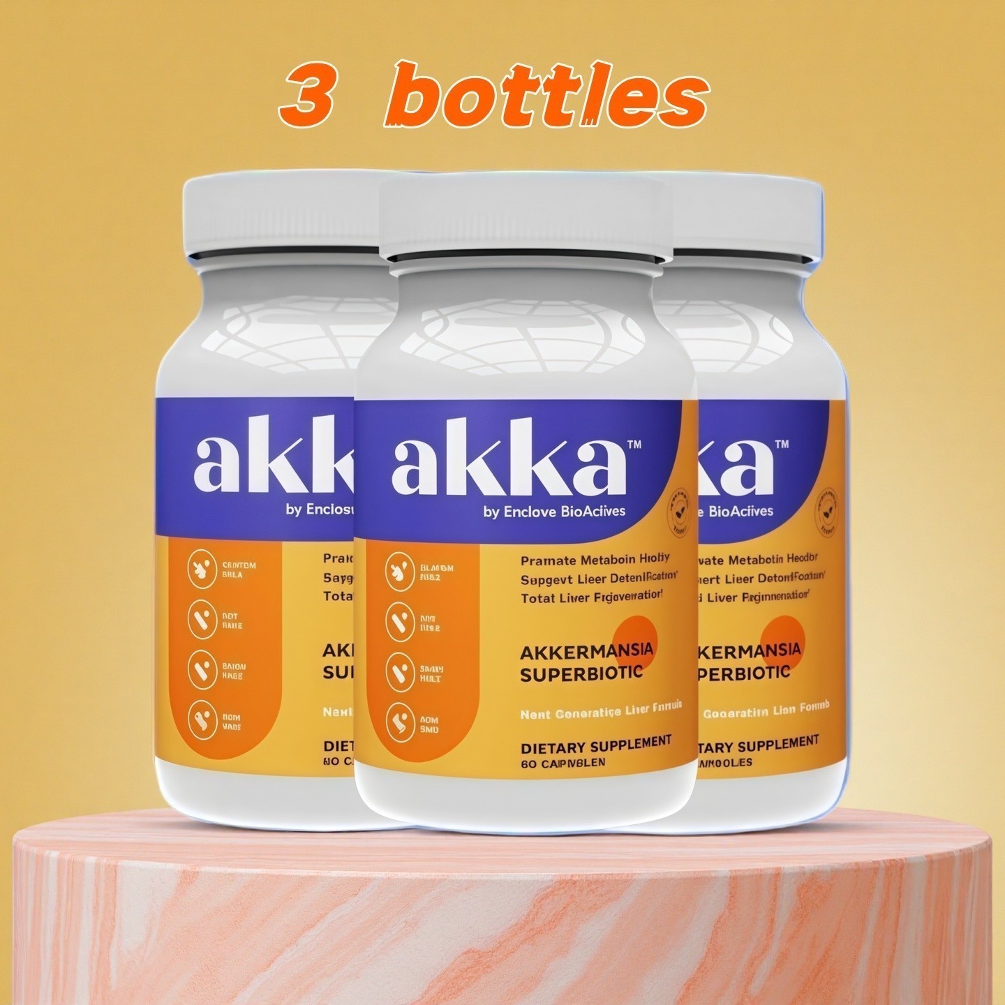 3-Pack AKKA Premium Liver Detox Cleanse – Supports Healthy Liver Detox- 180 Caps