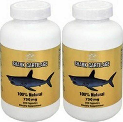 Nu Health Shark Cartilage 750 mg 100 Capsules Supplement NEW (2 Pack)
