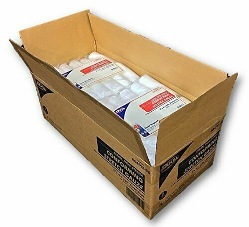 1 Case of Conforming Stretch Gauze, 96 Individual Wrap Rolls, 4″x4.1yds Dukal