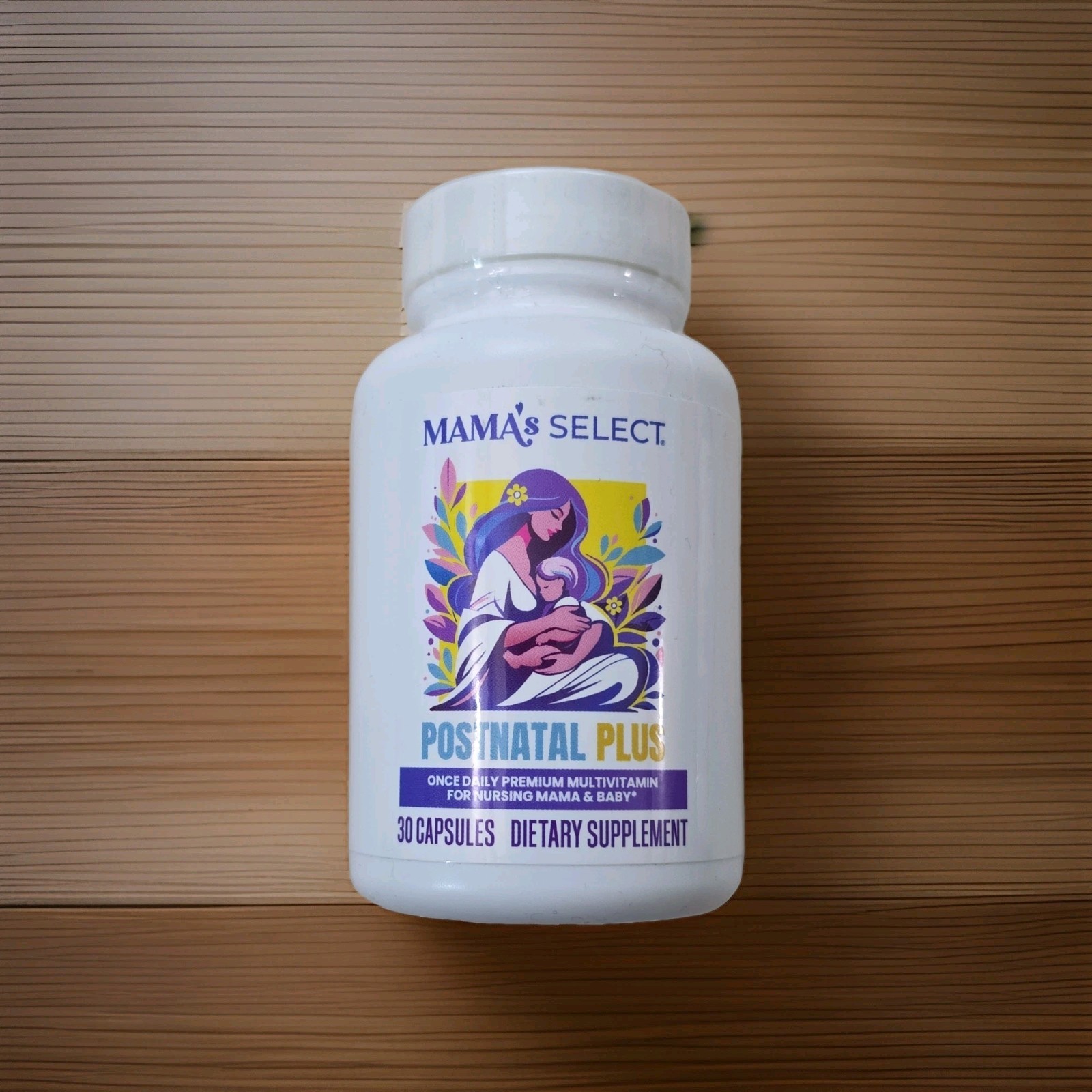 Postnatal Plus Multivitamin Vegan Non-GMO 30 Caps Exp 03/29 by Mama’s Select