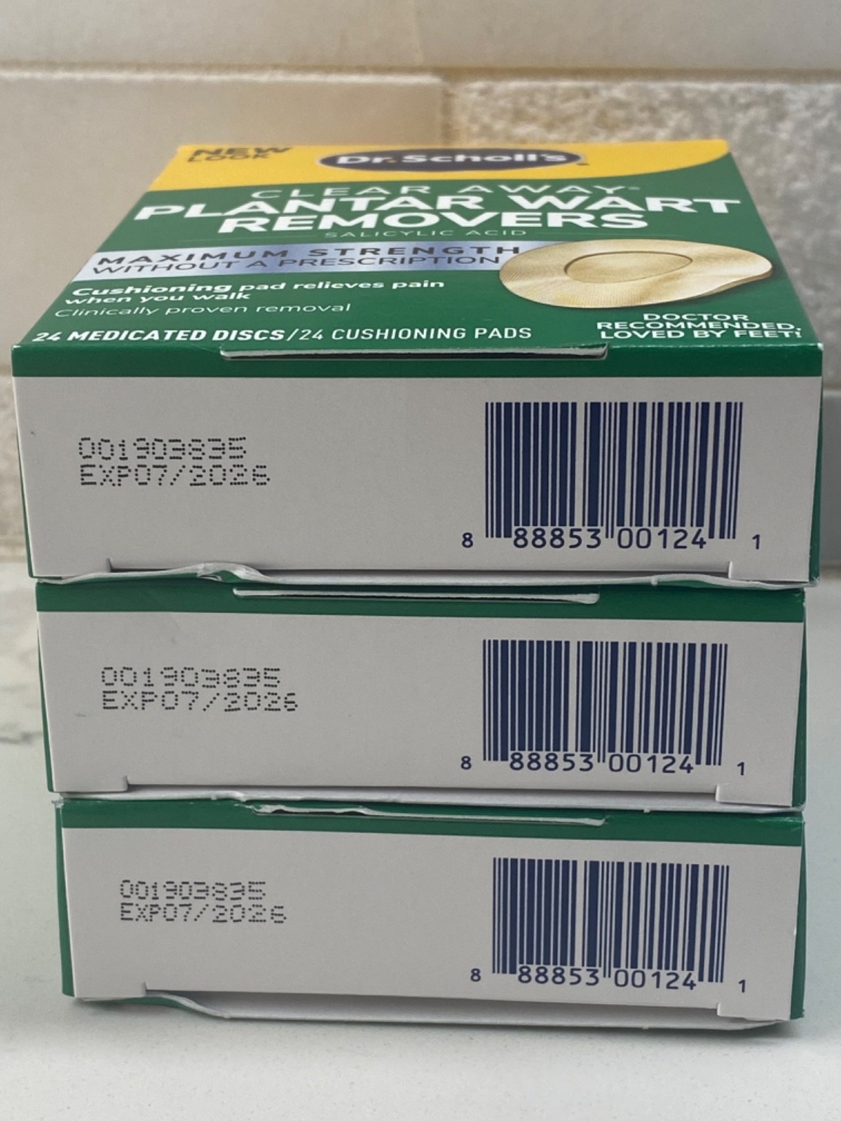 Dr. Scholl’s Clear Away Plantar Wart Removers 24 Discs x2 Boxes Exp: 07/2026