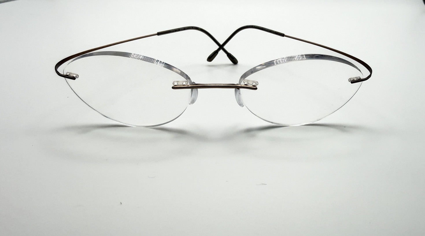 SILHOUETTE 5515 CV 8540 RIMLESS BROWN AUTHENTIC FRAMES ONLY EYEGLASSES 50-19-140