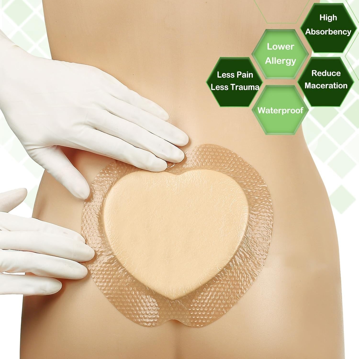 Sacrum Silicone Foam Dressing with Gentle Border for Sacral Ulcer, Pressure U…