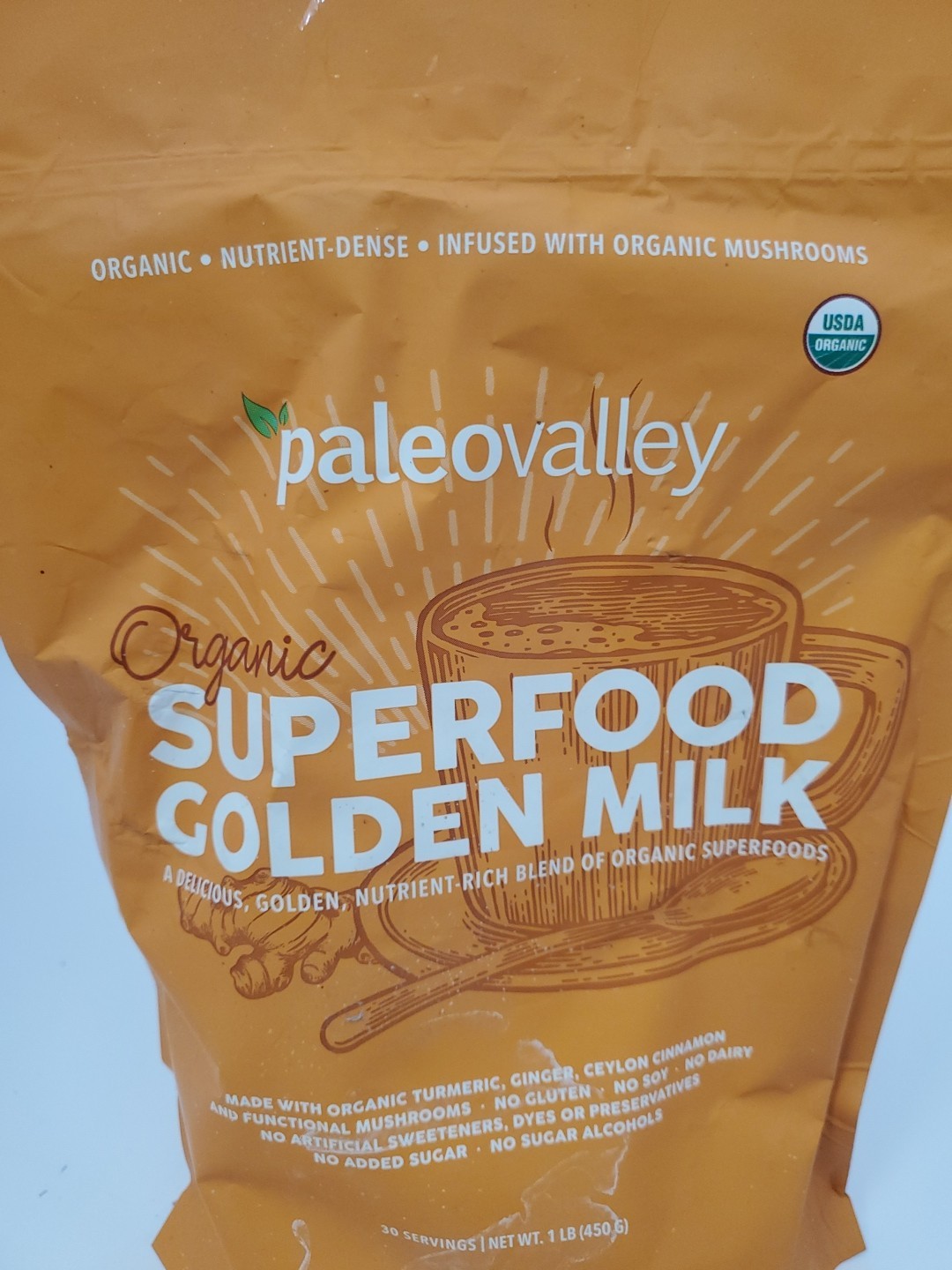 Paleovalley Superfood Golden Milk Organic 1 Lb 450G Expires DEC 2026 30 Servings