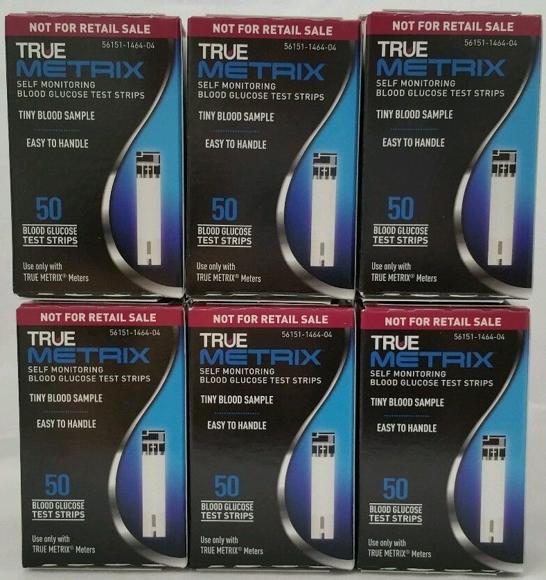 TRUE Metrix Blood Glucose 300 Test Strips (6 Boxes Of 50 Count) Exp: 12/30/2026