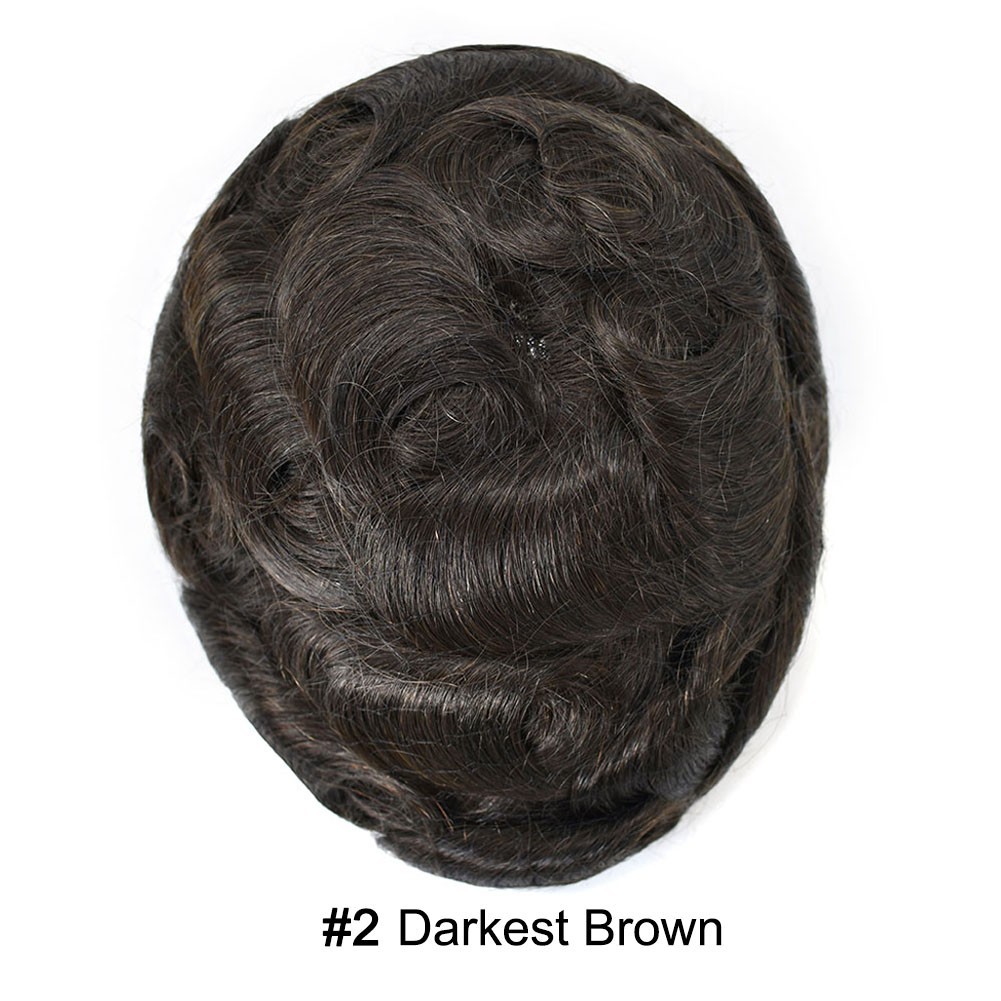 Invisible Ultra Thin Skin Mens Toupee Hair Replacement Poly Hairpiece PU Systems