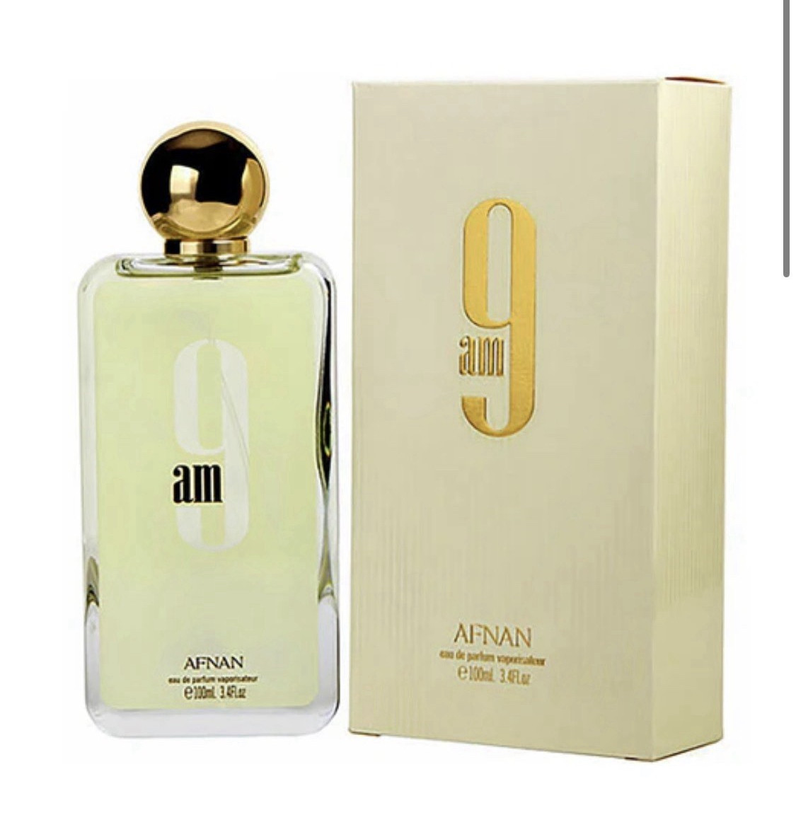 Afnan 9 am Eau de Parfum Spray, Regular Size 3.4 fl oz/100 ml