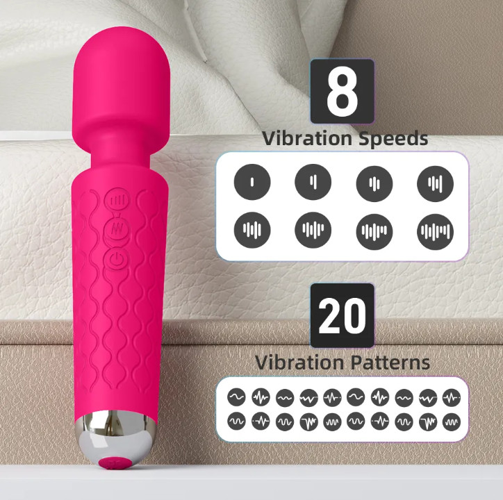 Wand Massager pink 20 speeds full body massager . great pleasure gift.waterproof