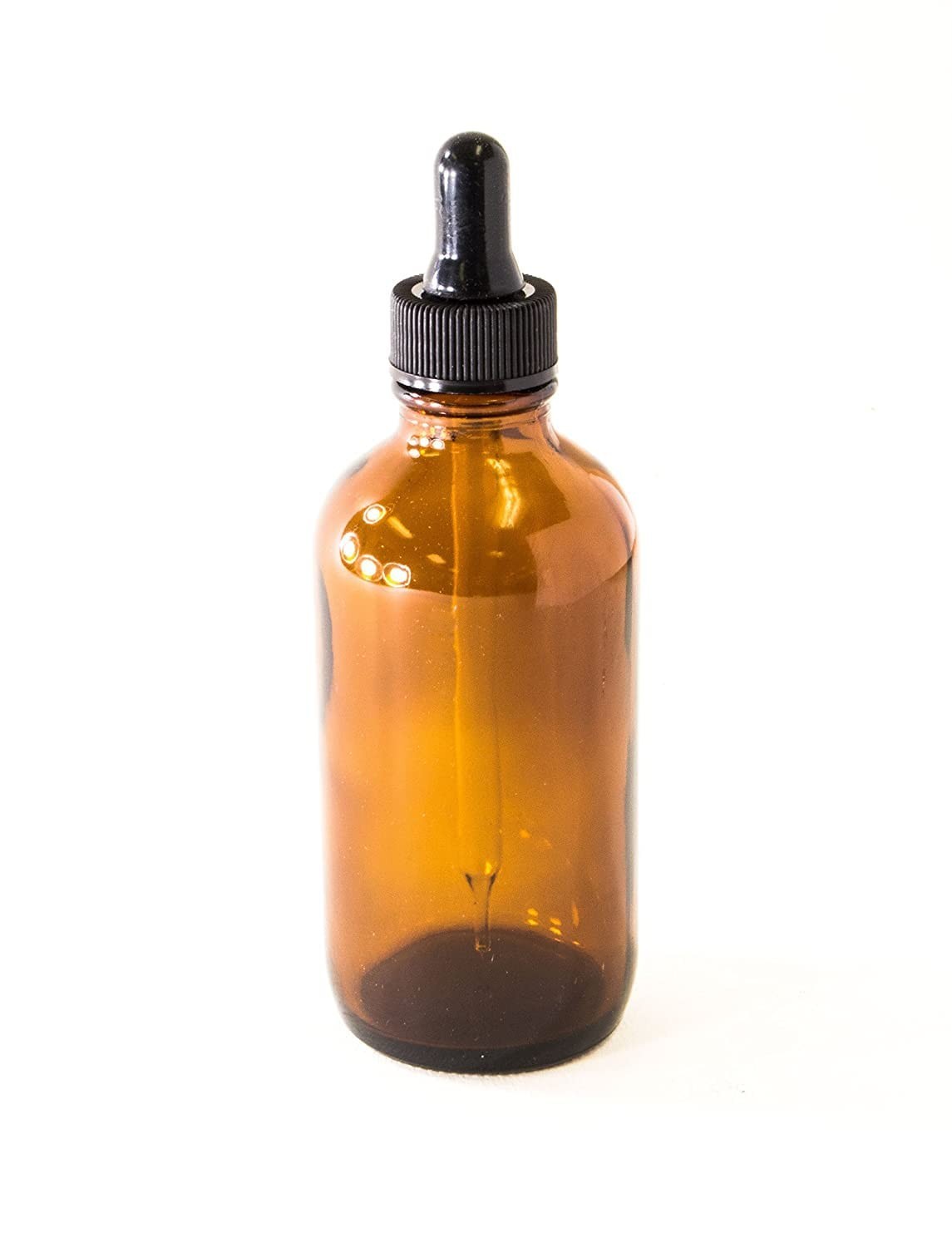 Amber Glass Bottles with Glass Droppers – 2 Each – 4 Oz Capacity