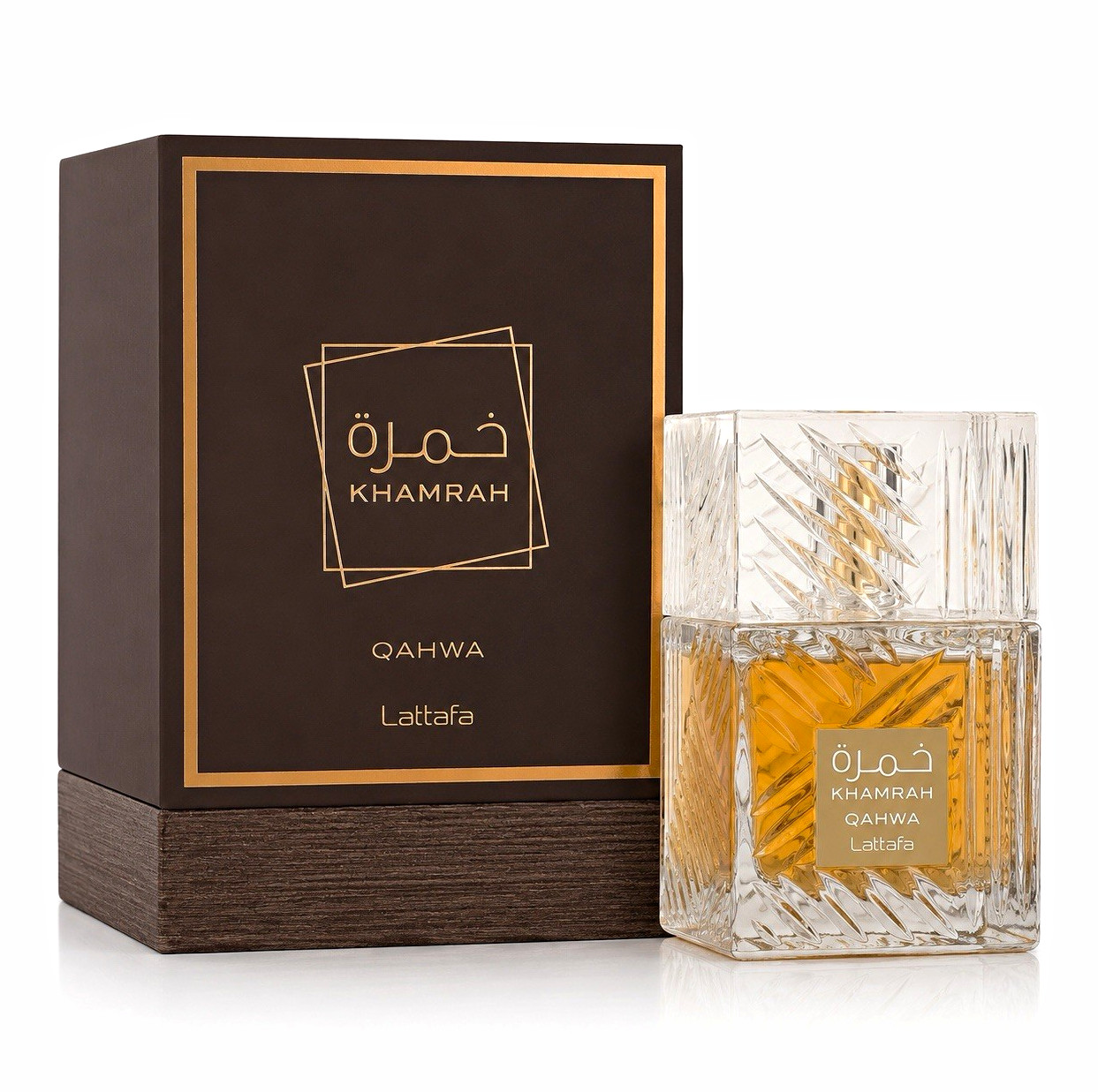 Lattafa Khamrah Qahwa Eau de Parfum Spray, Regular Size, 3.4 fl oz