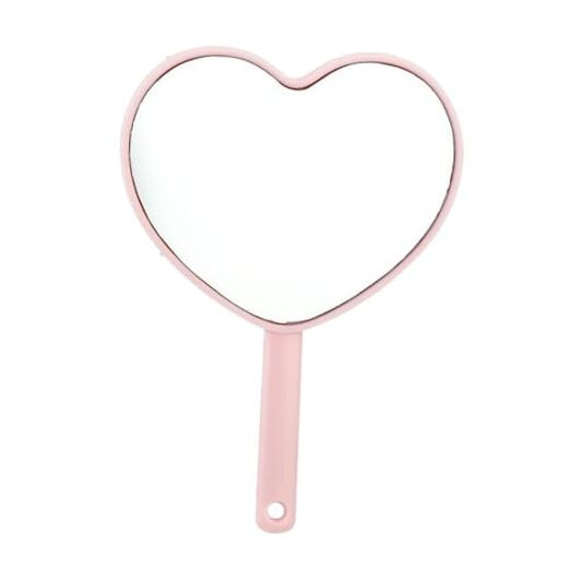 Cute Heart Shaped Handheld Mirror for Travel (4.65″x3.15”) – Small Heart Hand