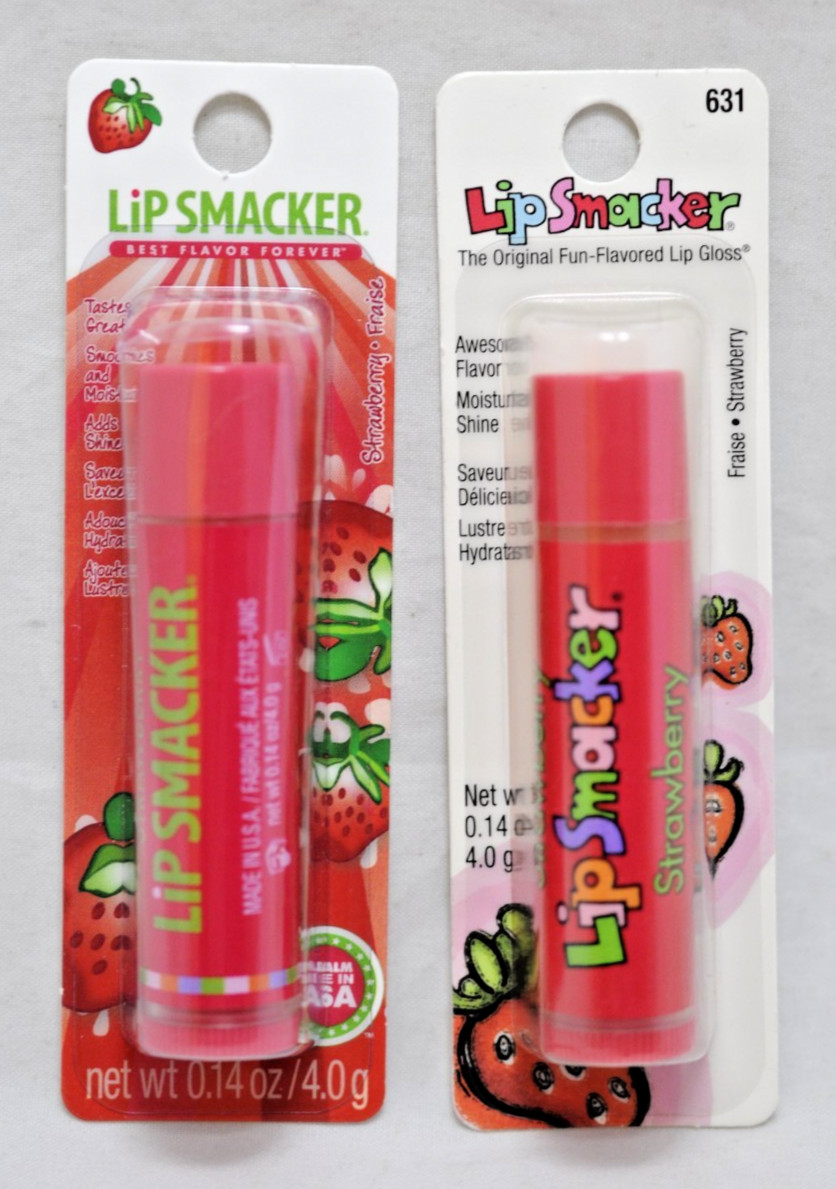 2X Lip Smacker Strawberry 631 NOS As Shown