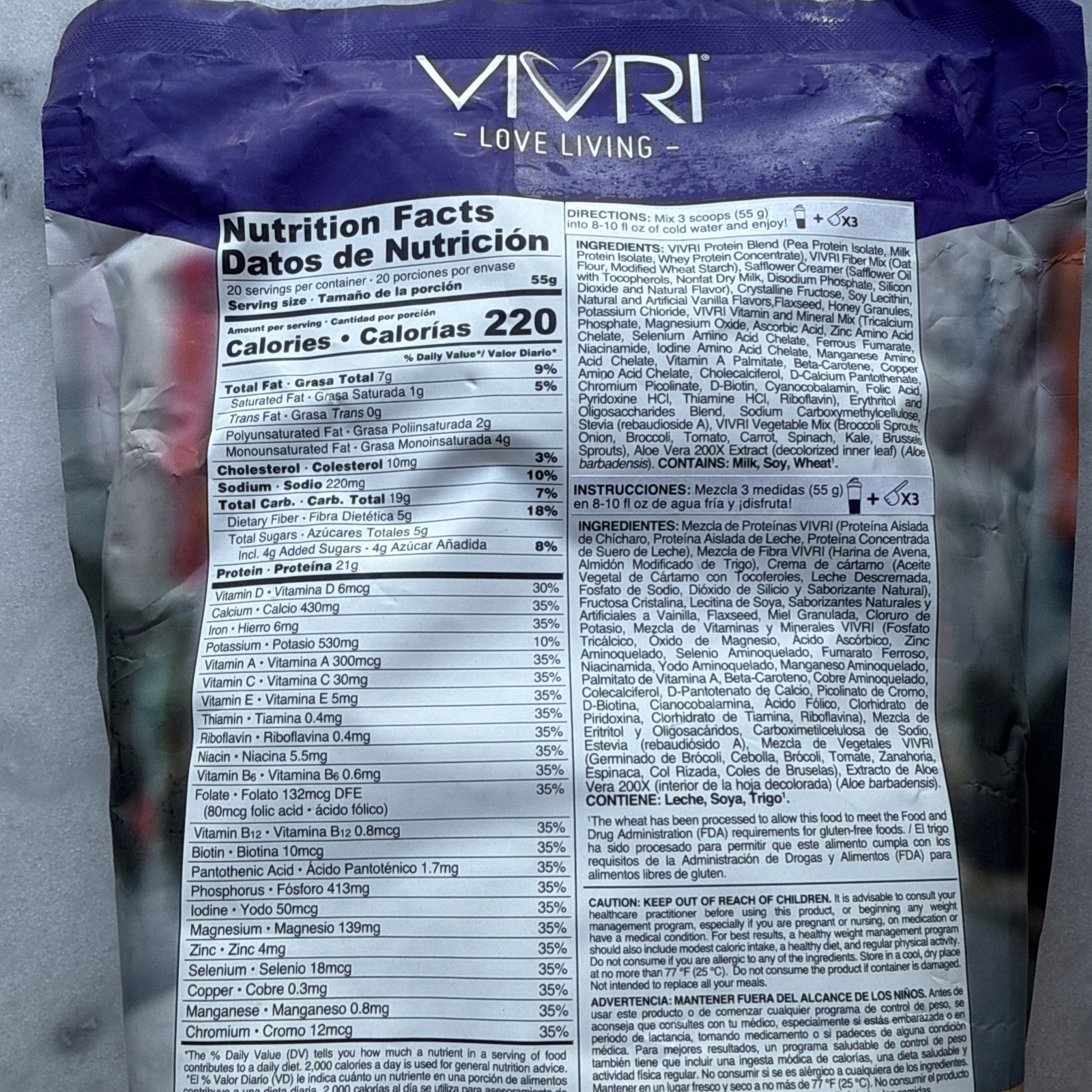 VIVRI SHAKE ME- Vanilla Extravaganza 20 servings. BEST BY: March/2026. sealed!