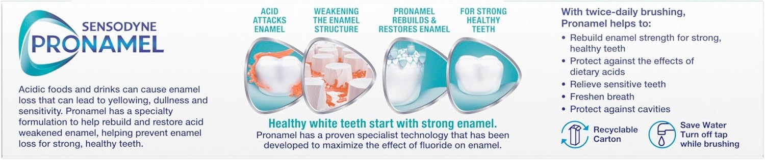 Sensodyne Pronamel Fresh Breath Enamel Toothpaste for Sensitive Teeth and Cavity