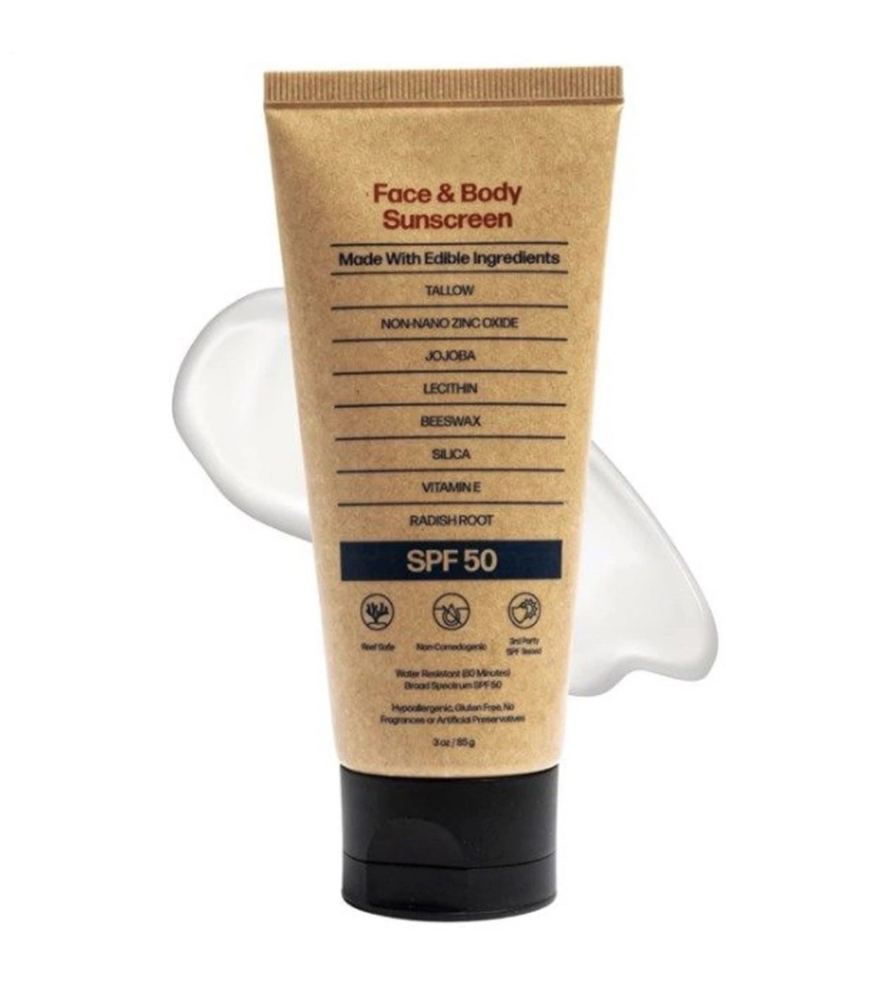 Sky & Sol Natural Mineral Sunscreen SPF 50 3 oz Natural Tallow & Zinc Oxide
