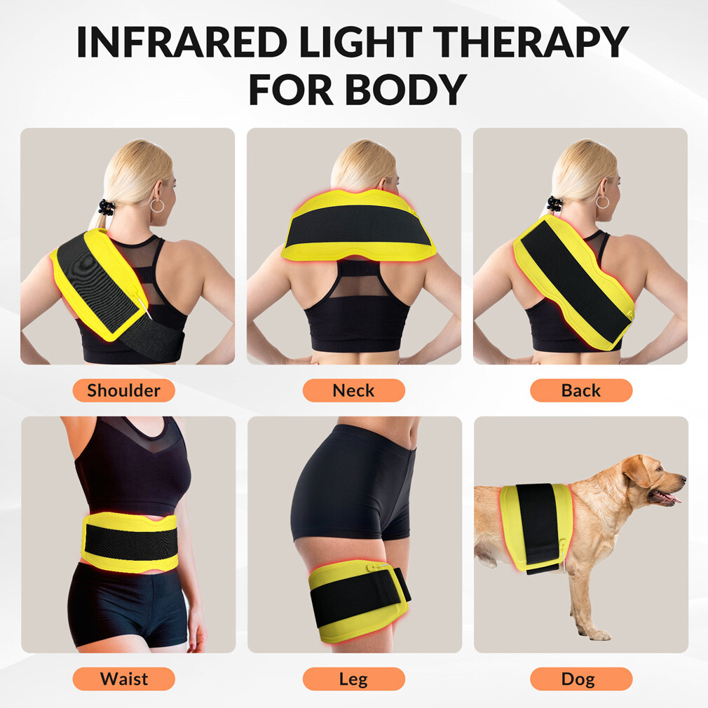 660nm 850nm 940nm Heat and Massage Pad Red Infrared Light Phototherapy for Pain