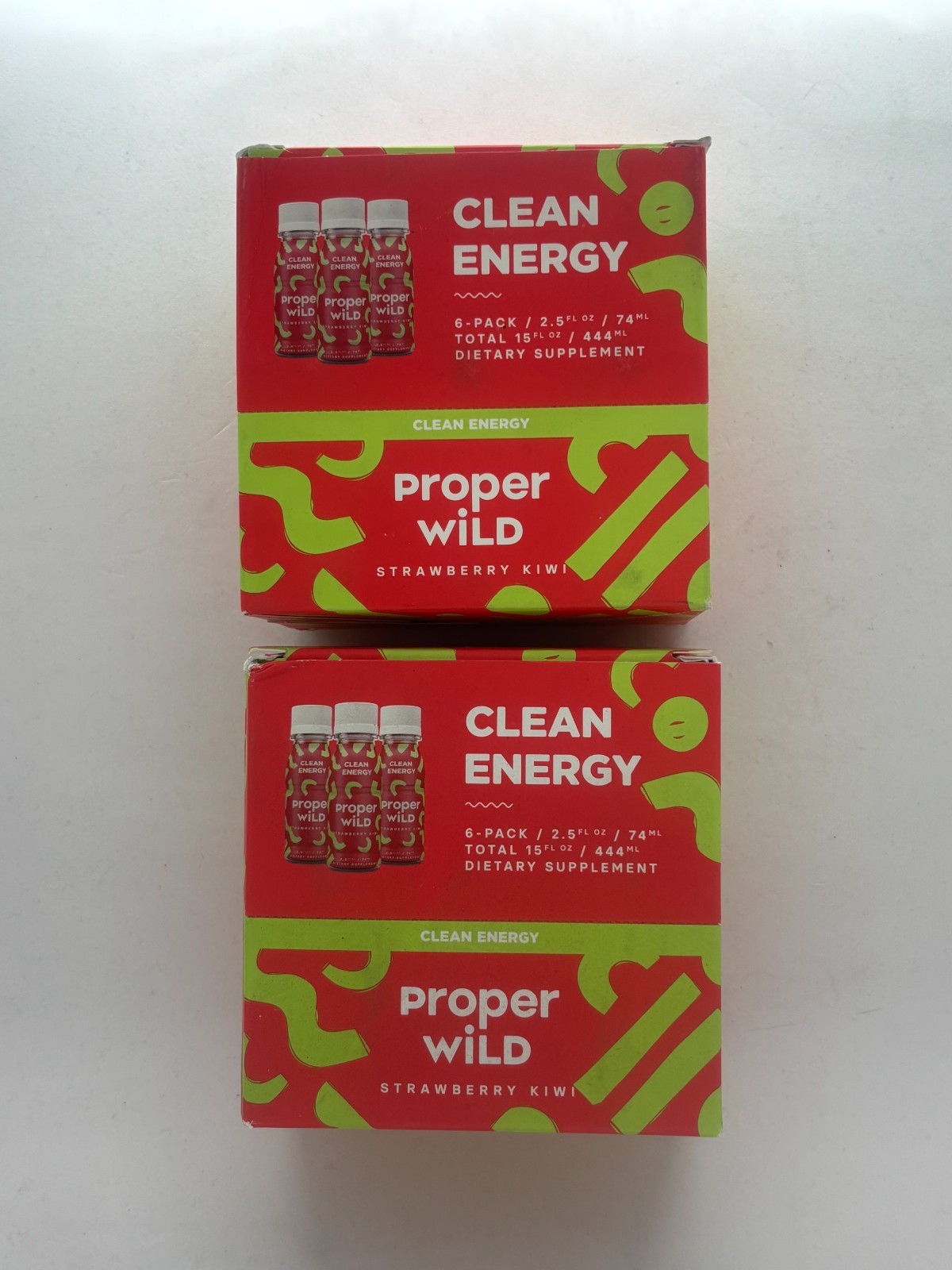 Proper Wild Strawberry Clean Energy Shots 2.5z (2×6-Pack) BB 5/2027, FREE SHIP!