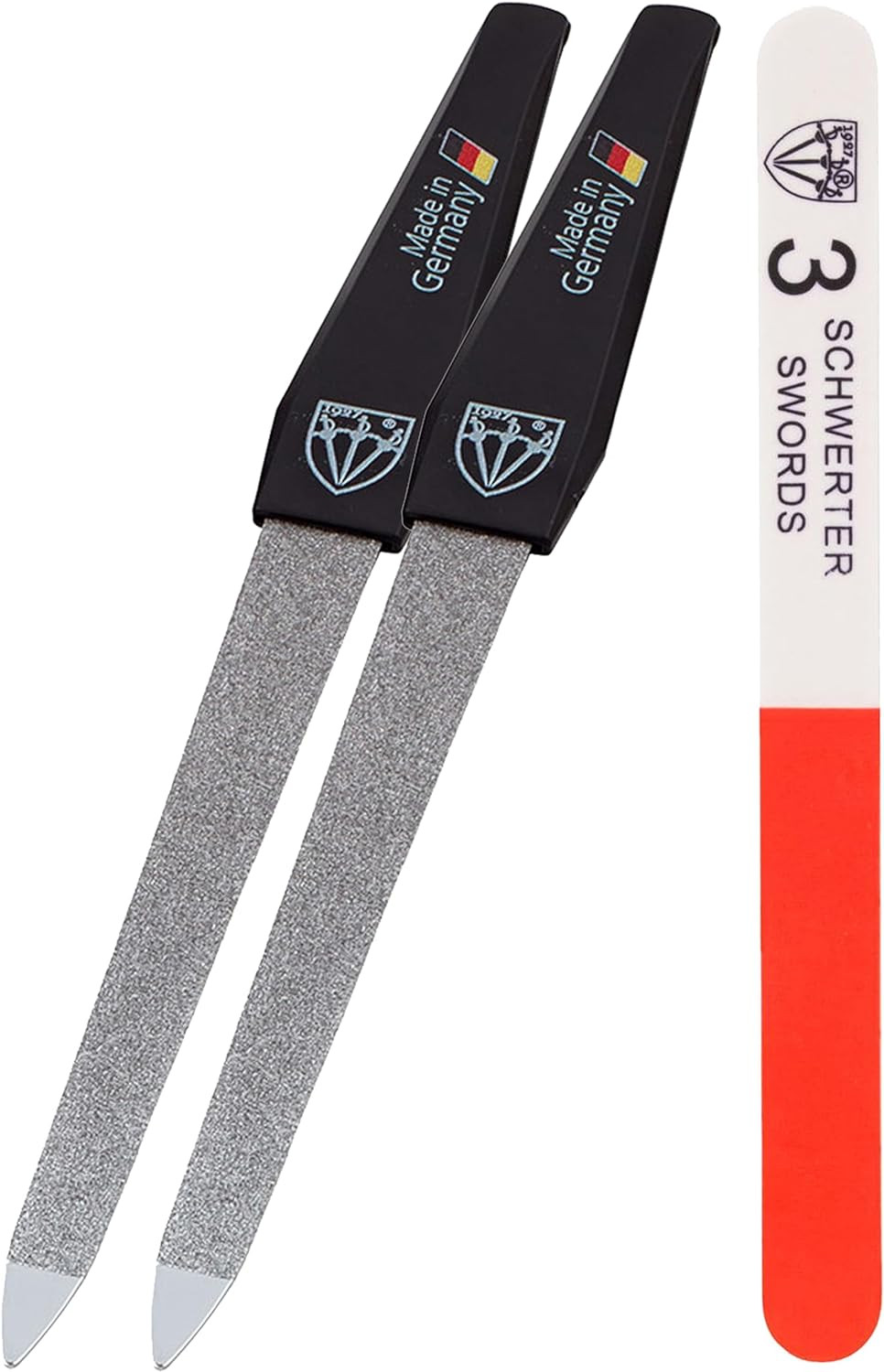 3 Swords Germany – Sapphire Metal Nail File Set 2 Pieces with 1 PIECE 3-Way