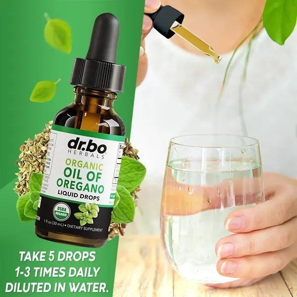 Dr. Bo Organic Oil of Oregano Liquid Drops – Immune Support, Herbal Tincture NEW