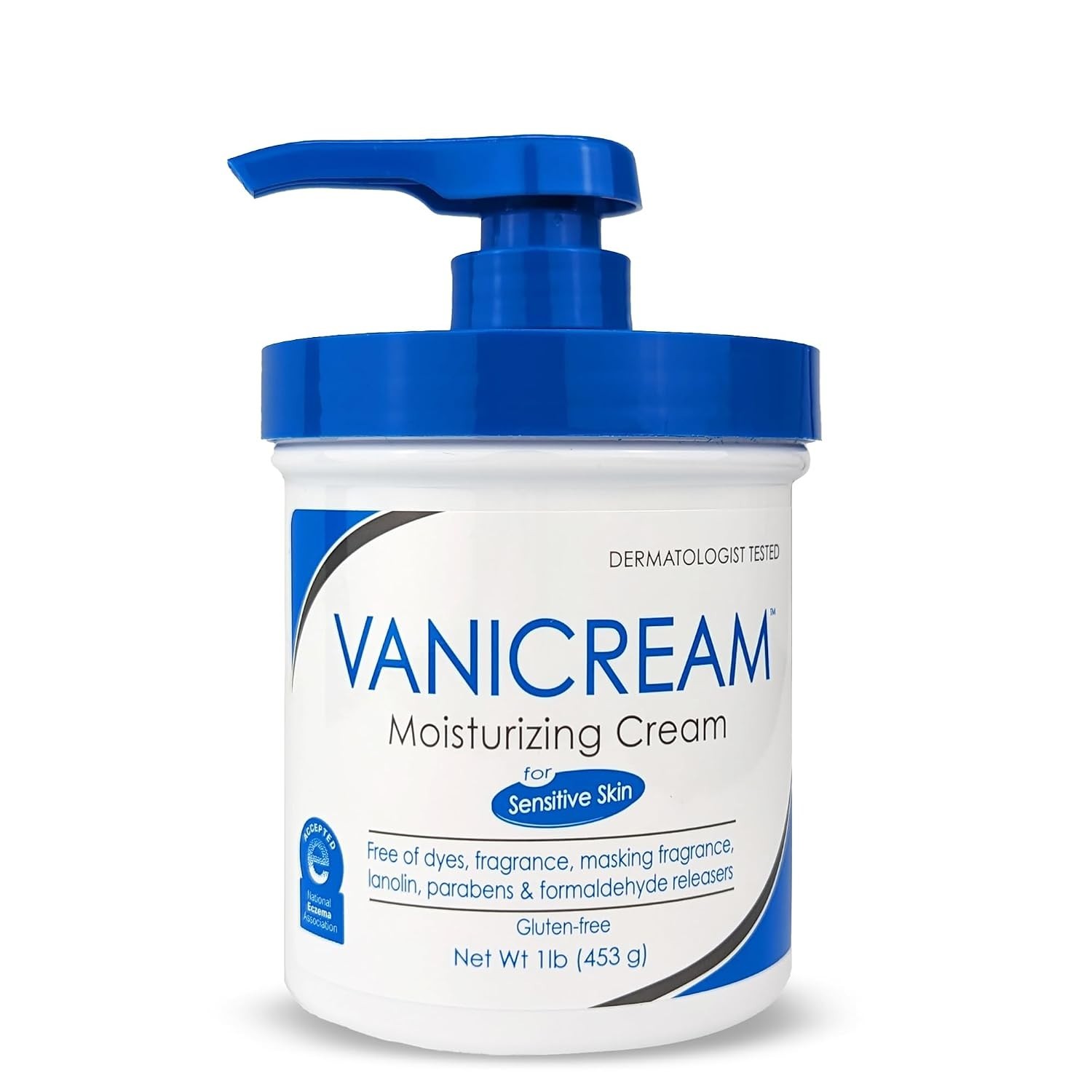 Vanicream 16 Oz Moisturizing Cream with Pump – Fragrance-Free for Sensitive Skin