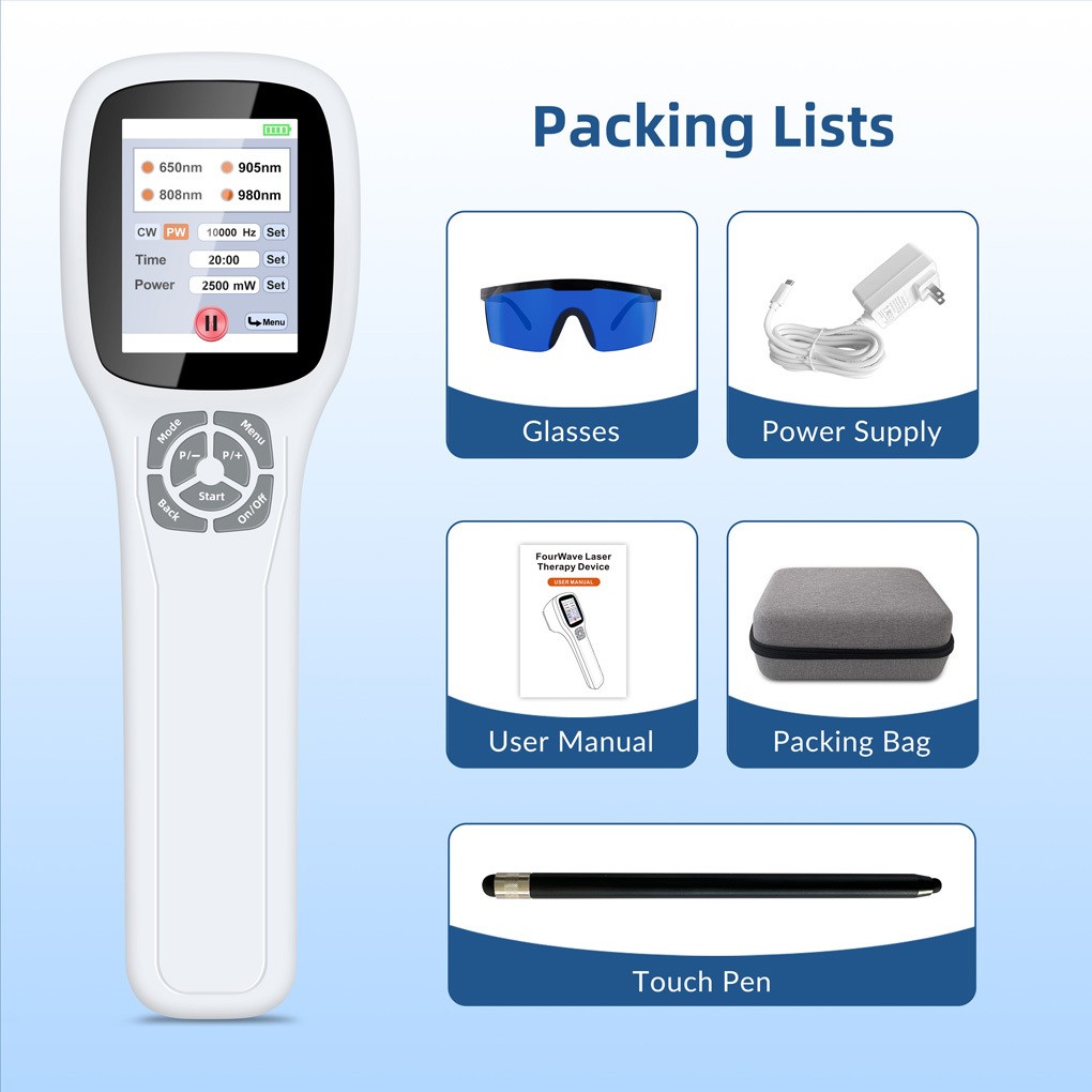 Handheld Laser Therapy Device 25 Diodes for Knee Shoulder and Ankle Pain Relief