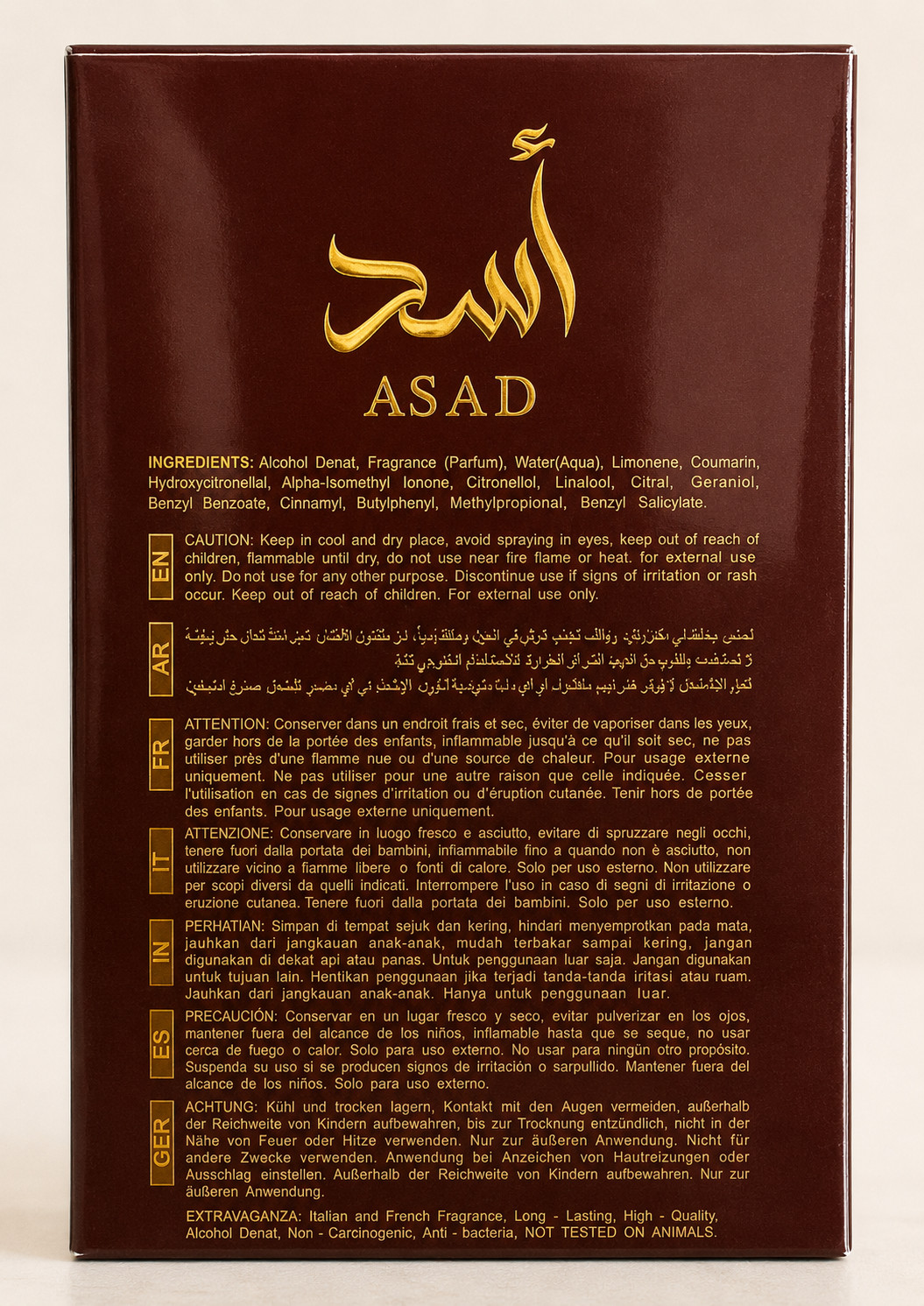 Lattafa Asad Bourbon Eau de Parfum 3.4 oz 100ml Long Lasting EDP. Made in U.A.E.
