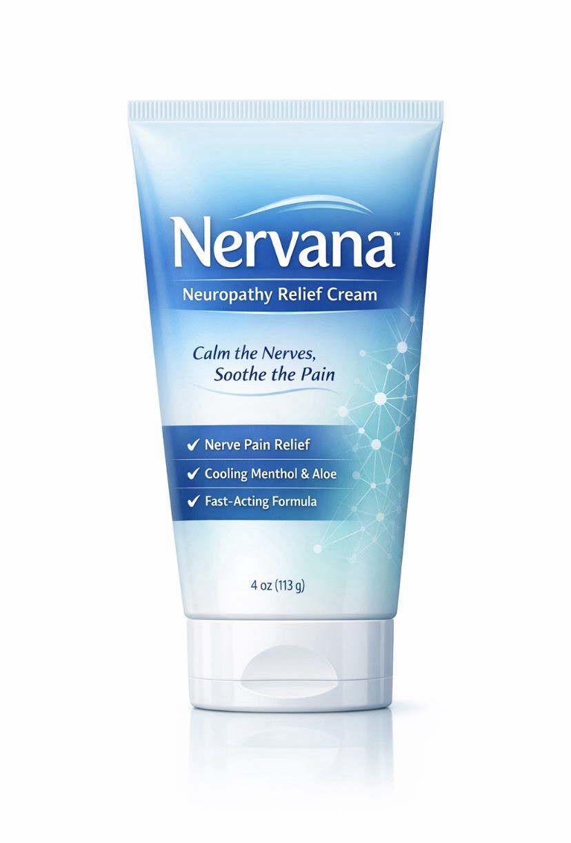 Nervana Neuropathy Relief Cream Cooling Menthol & Aloe Fast-Acting 4 oz