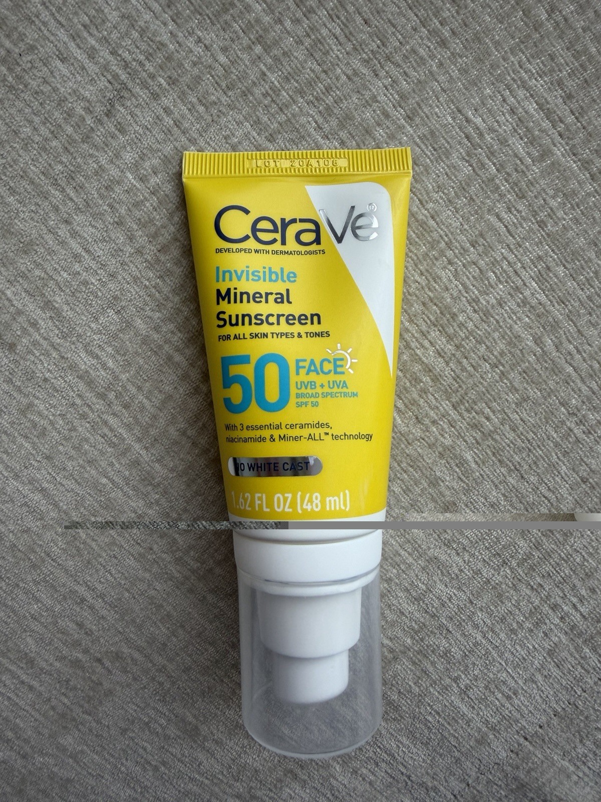 CeraVe Invisible Mineral Sunscreen Face SPF 50 Broad Spectrum 1.62 fl oz