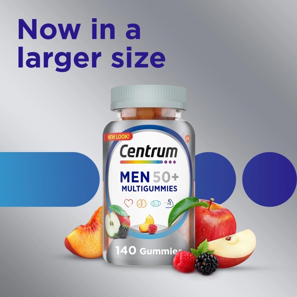 Multigummies Mens 50 Plus Gummy Multivitamin With Vitamin A, B, C, D & E,