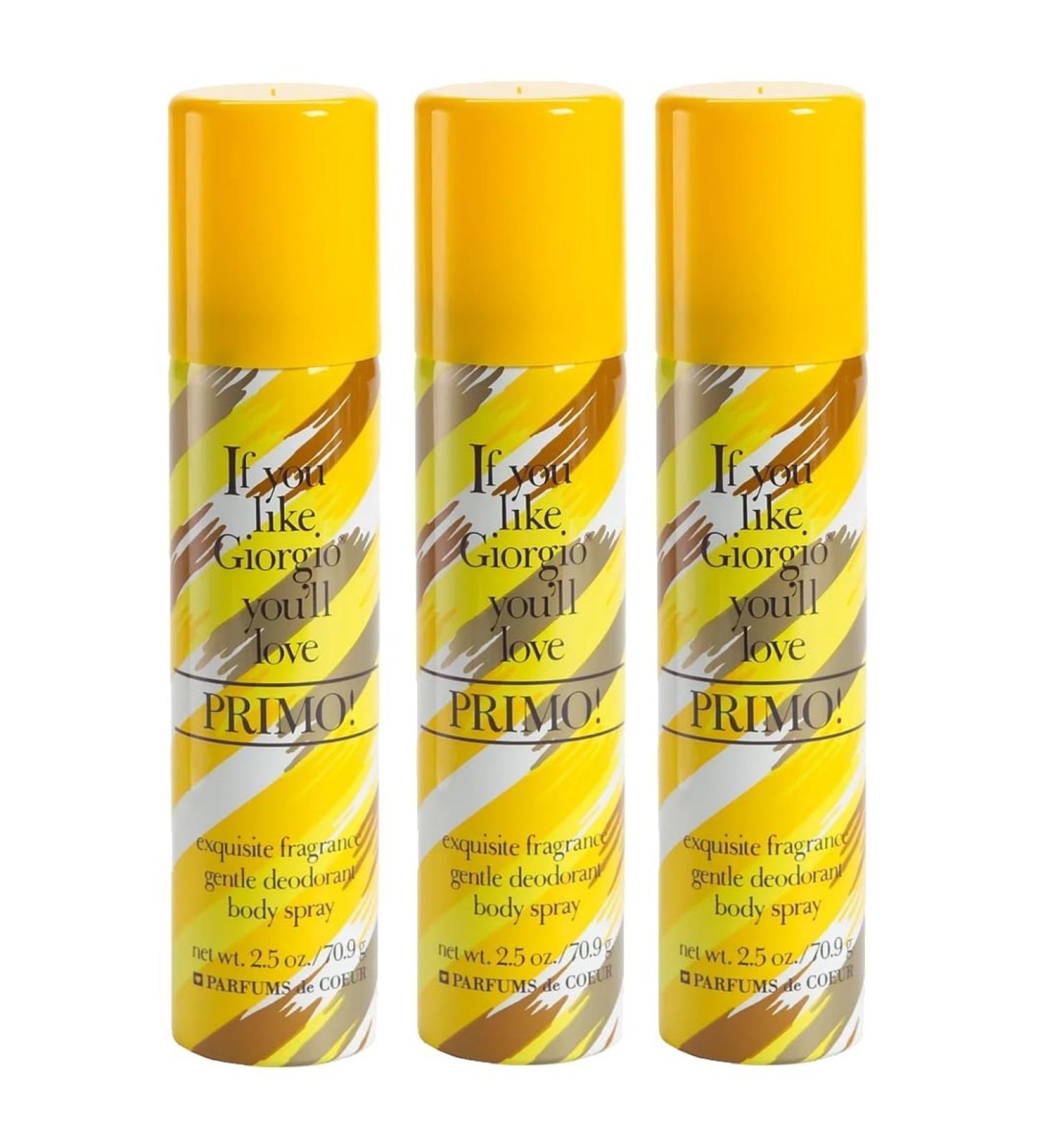 💎 3-Pack Designer Imposters PRIMO 2.5oz Body Spray Women Perfume Mist NEW 🌸