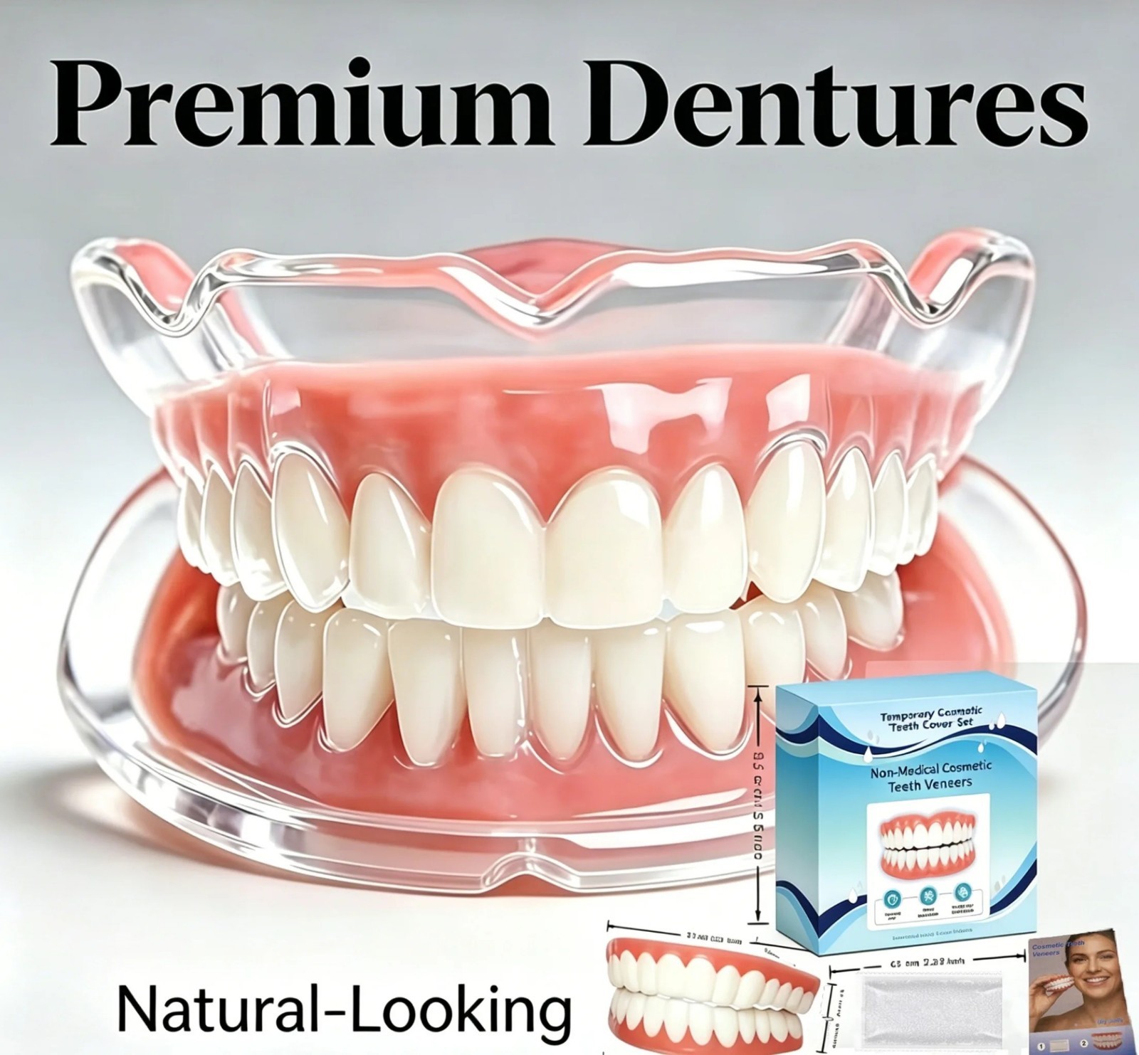 2026 Adjustible Silicone Dentures Comfort Fake Teeth Natural Smile Men Women New