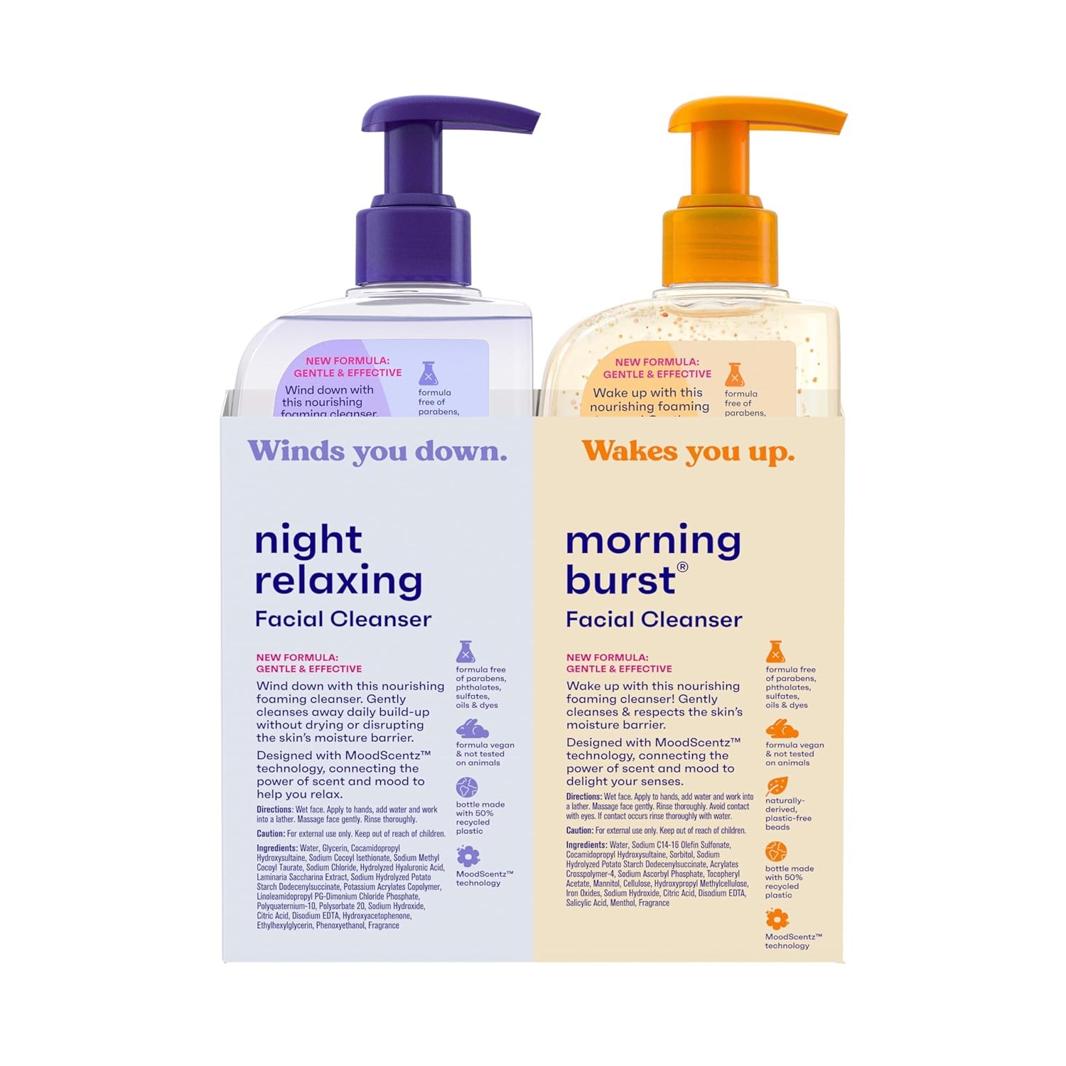 Clean & Clear 2-Pack Oil-Free Facial Cleansers with Citrus Scent, Morning