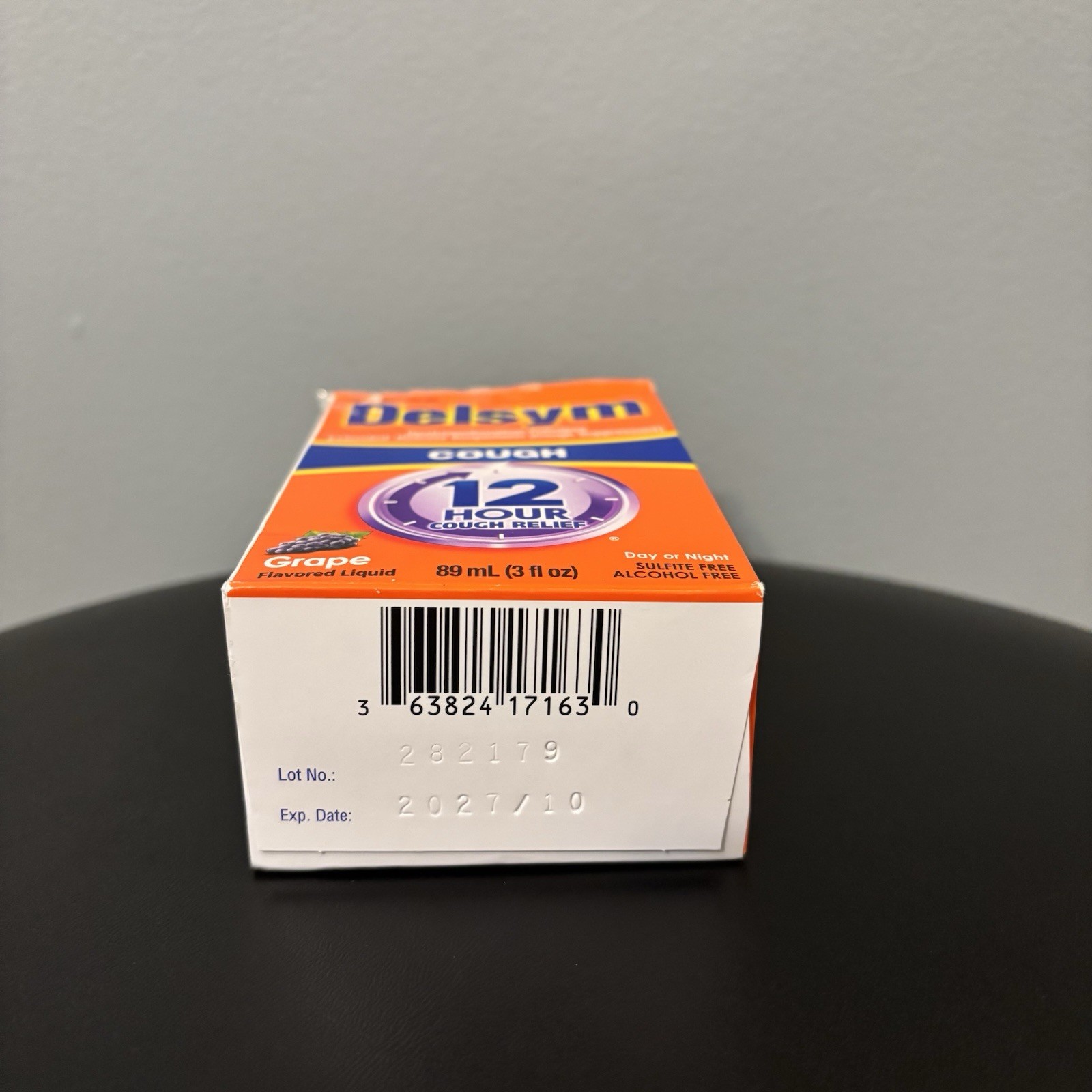 Delsym 12 Hour Cough Suppressant Liquid, Grape, 3 oz – Exp 10/2027 •Cough Relief