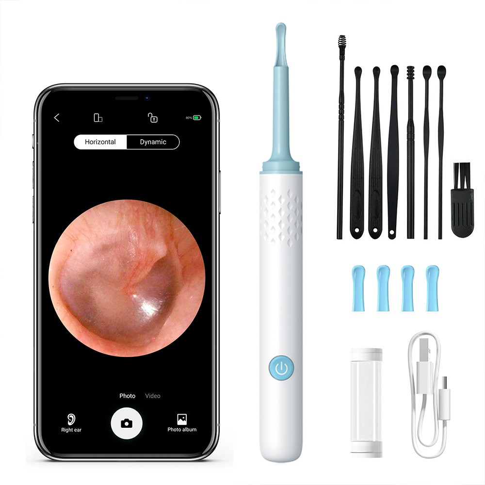 HD 5MP White Smart Visual Ear Cleaner Wireless Ear Camera Ear Spoon Wax Remover